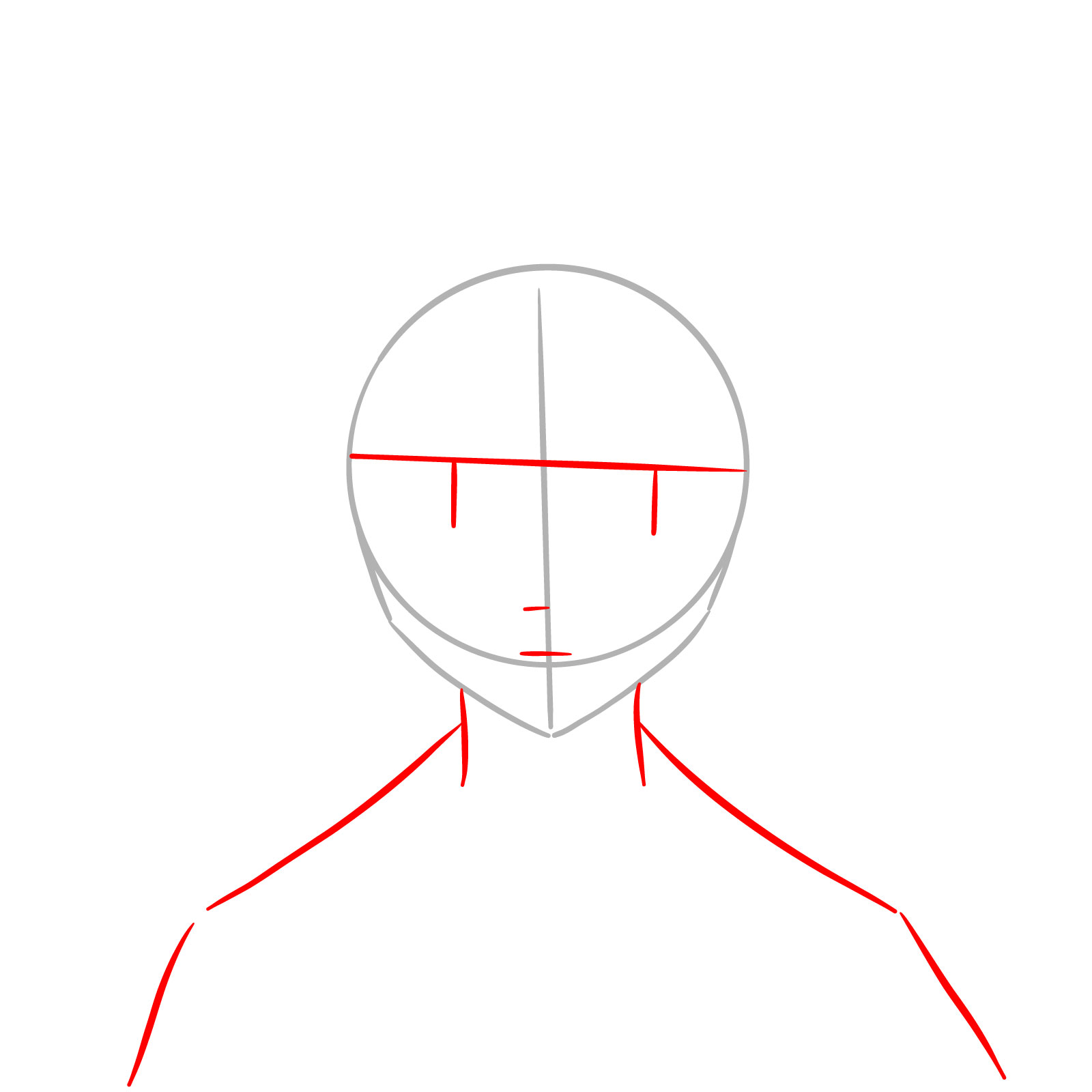 How to Draw Rukia Kuchiki's Face - step 02