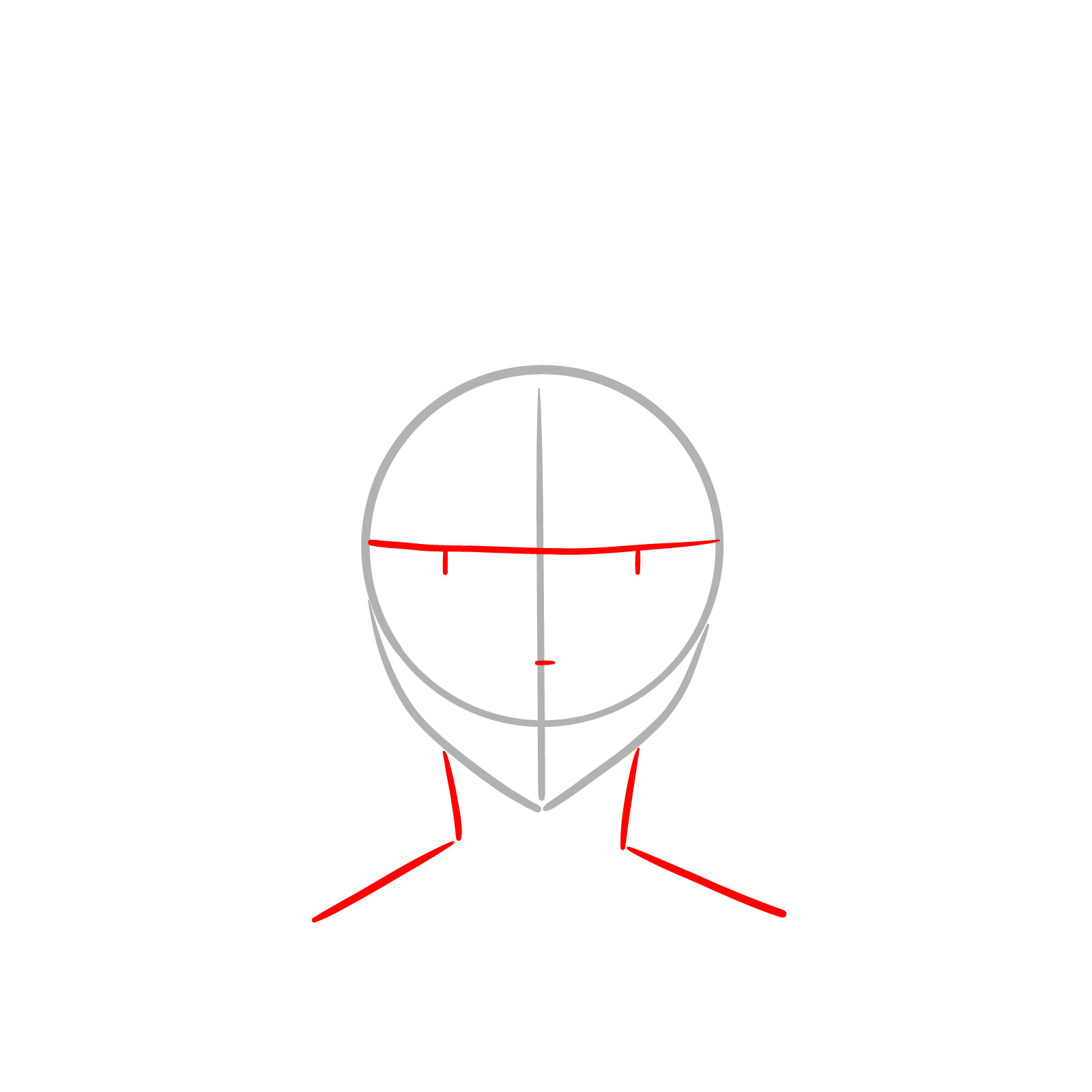 How to Draw Yoruichi’s Face - step 02