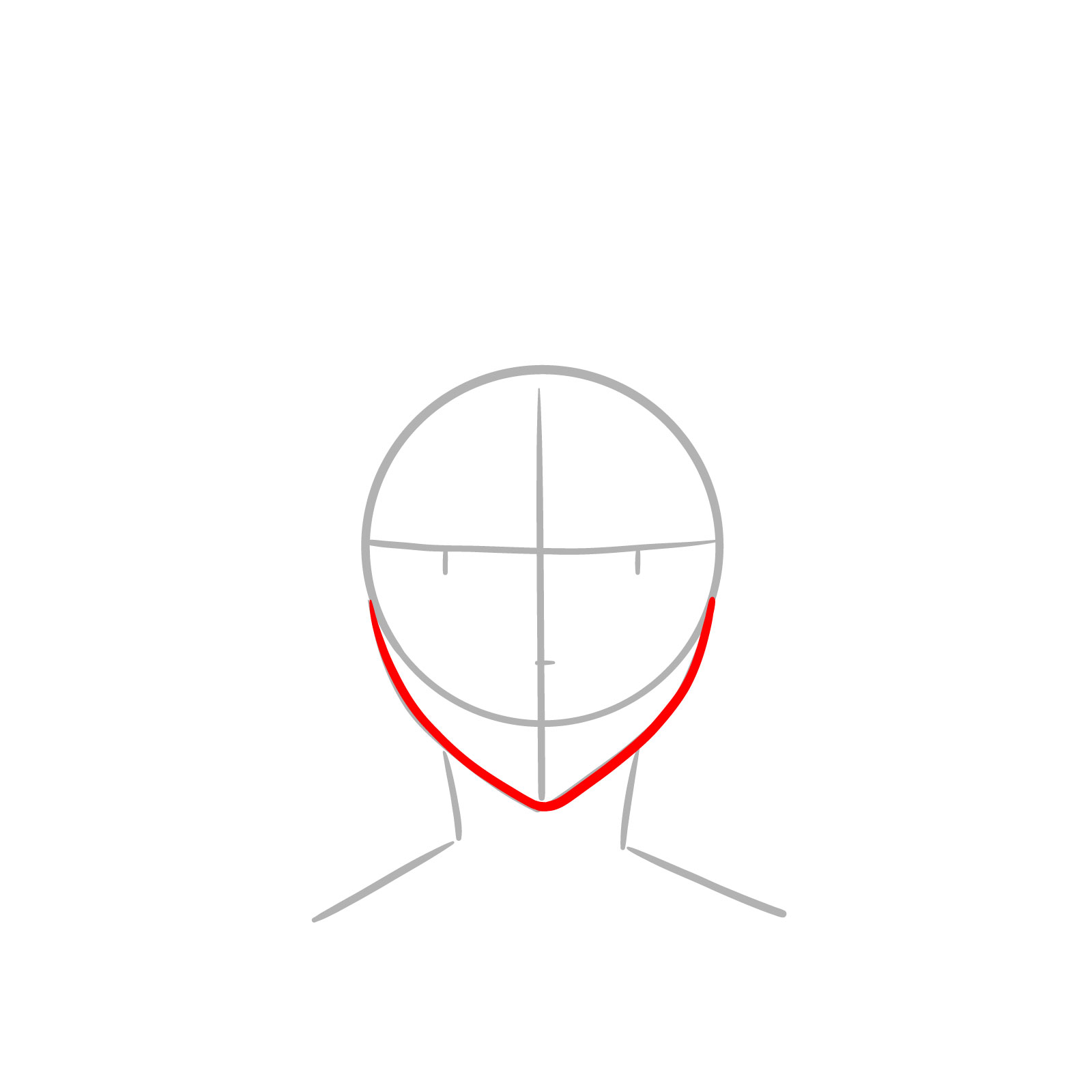 How to Draw Yoruichi’s Face - step 03
