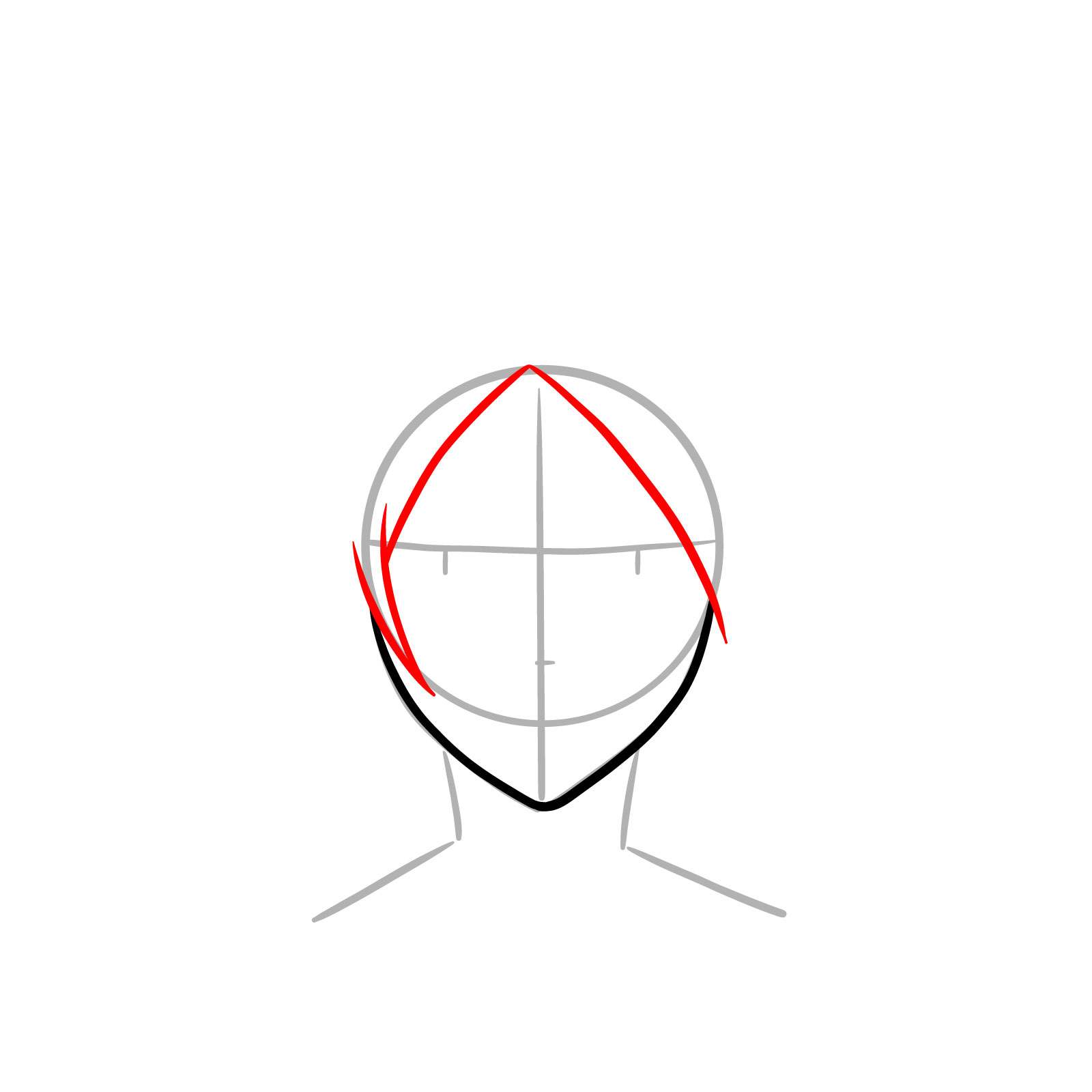 How to Draw Yoruichi’s Face - step 04