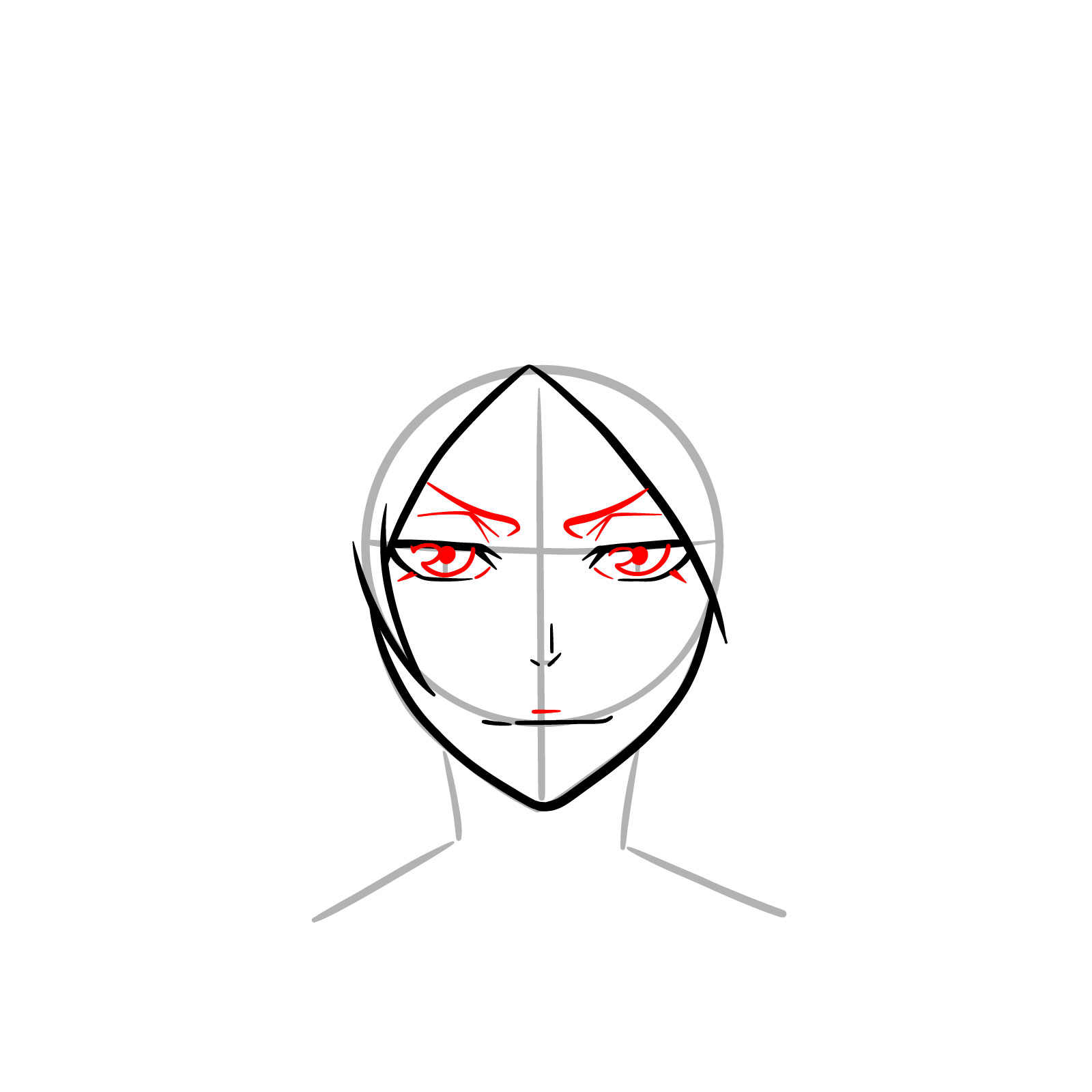 How to Draw Yoruichi’s Face - step 06