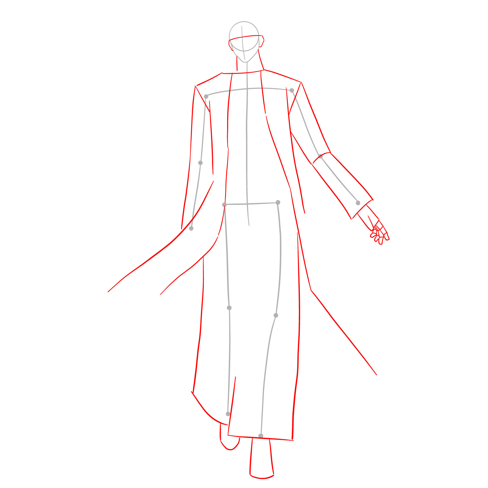 How to Draw Sousuke Aizen - step 02