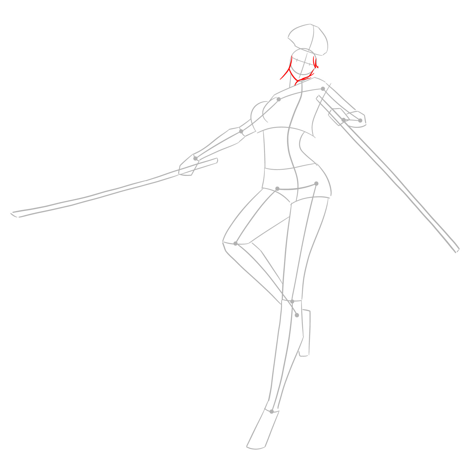 How to Draw Nelliel from Bleach - step 04