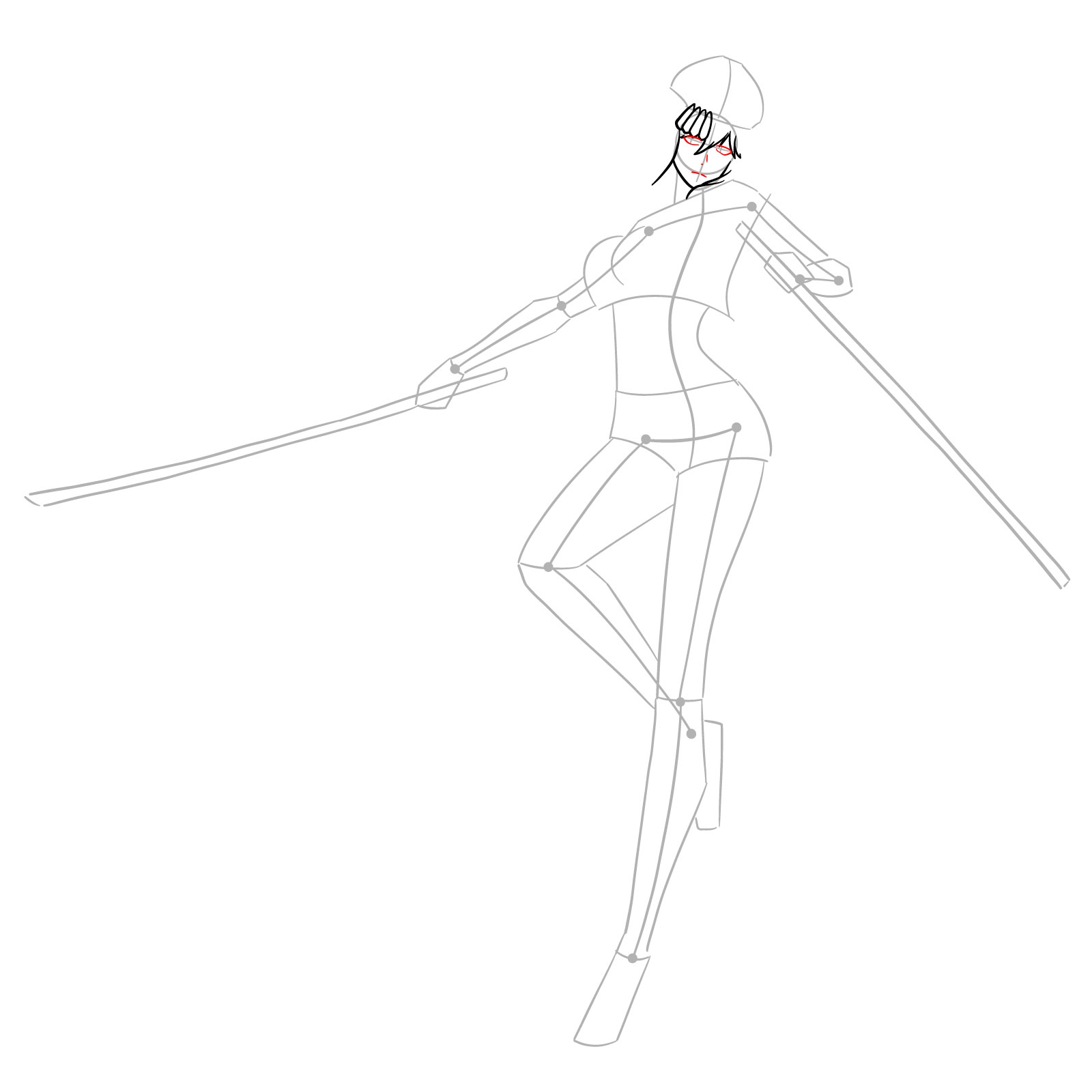 How to Draw Nelliel from Bleach - step 06