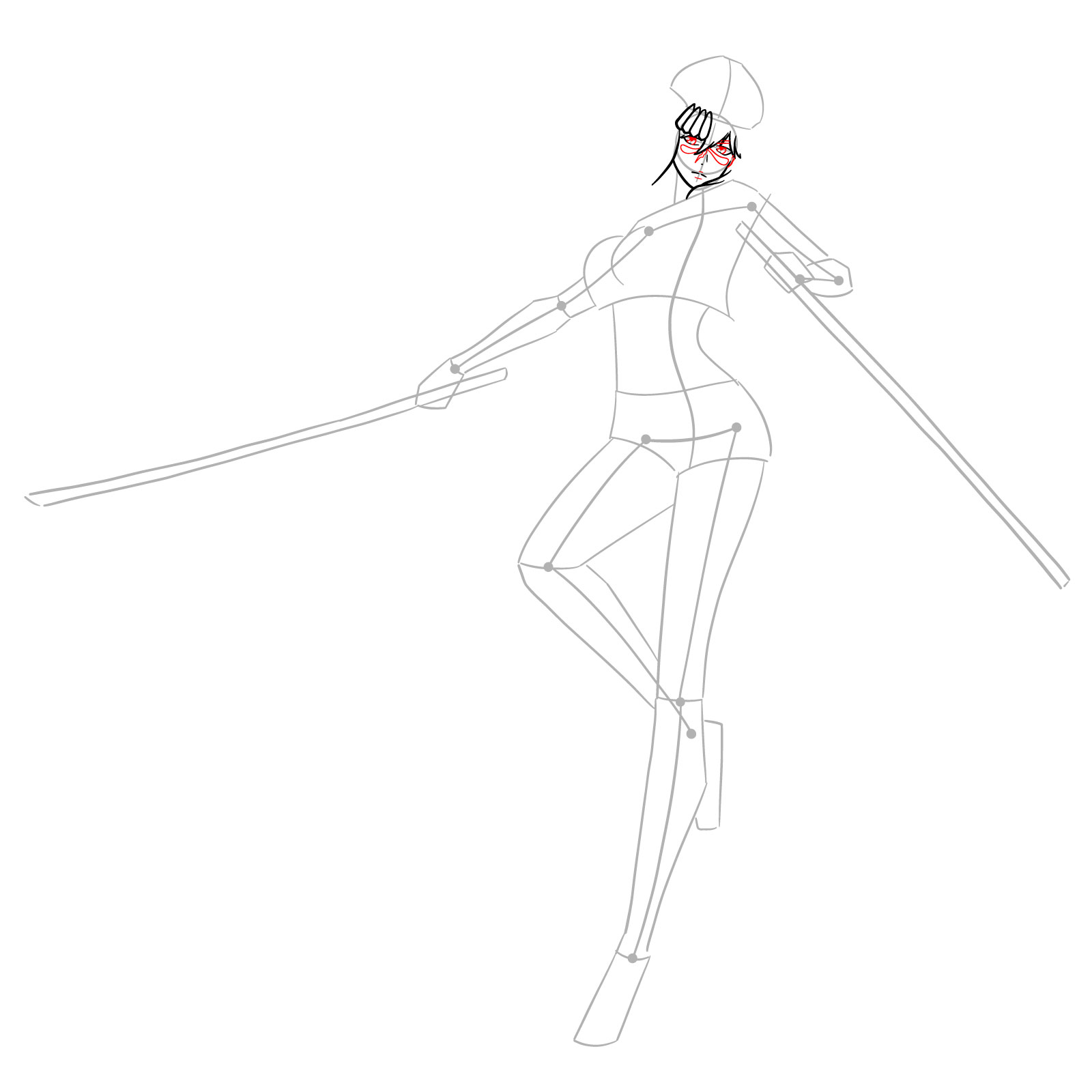 How to Draw Nelliel from Bleach - step 07