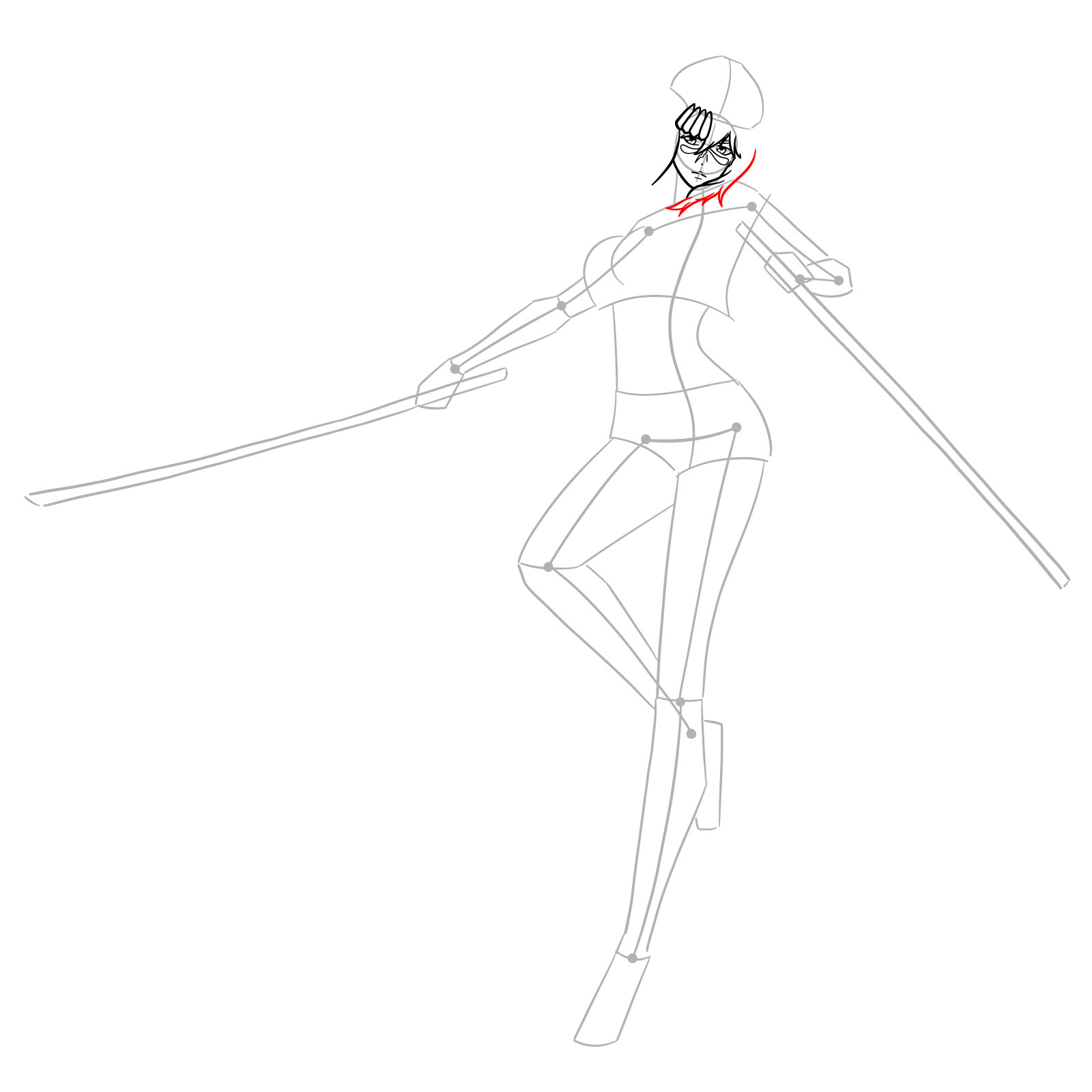How to Draw Nelliel from Bleach - step 08