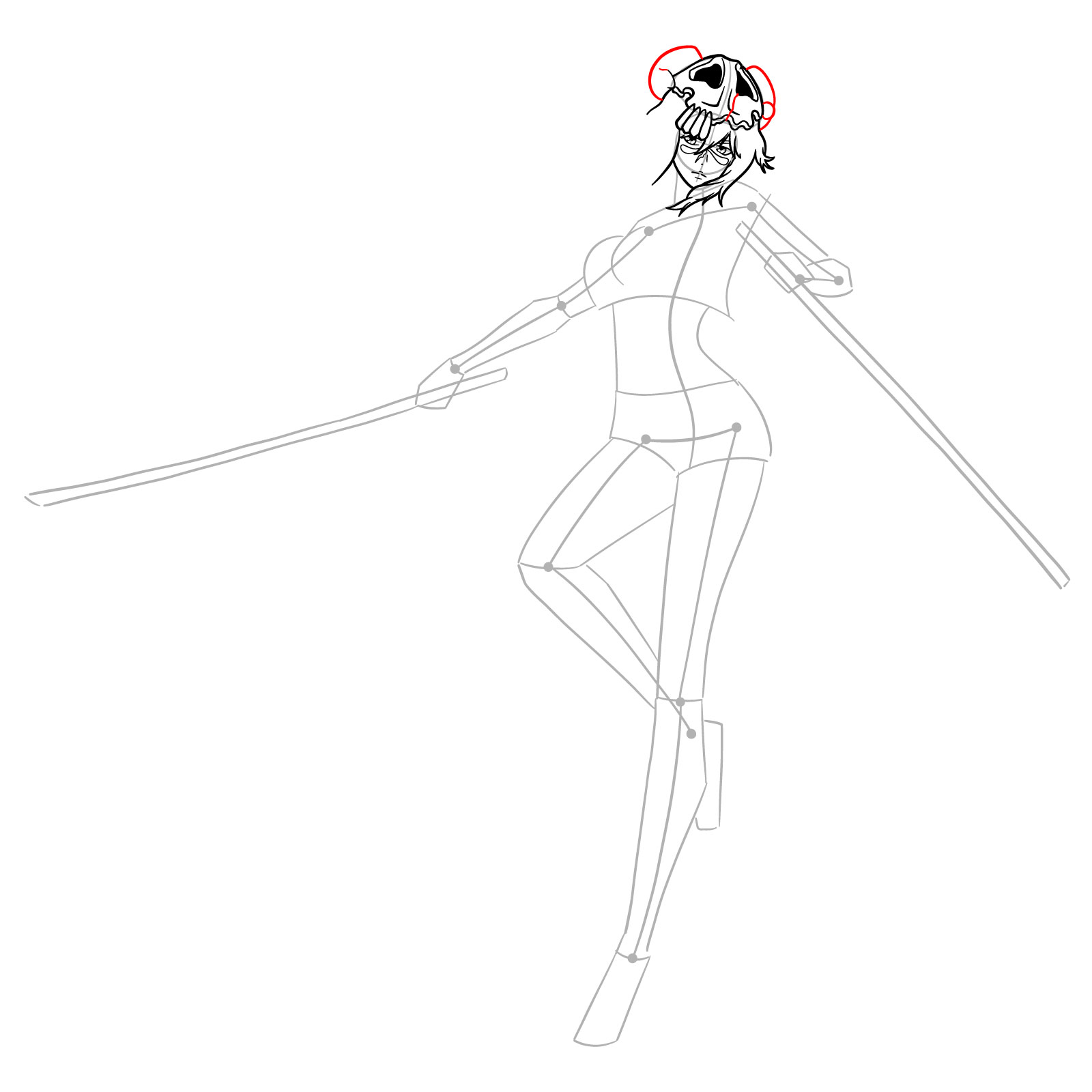 How to Draw Nelliel from Bleach - step 11