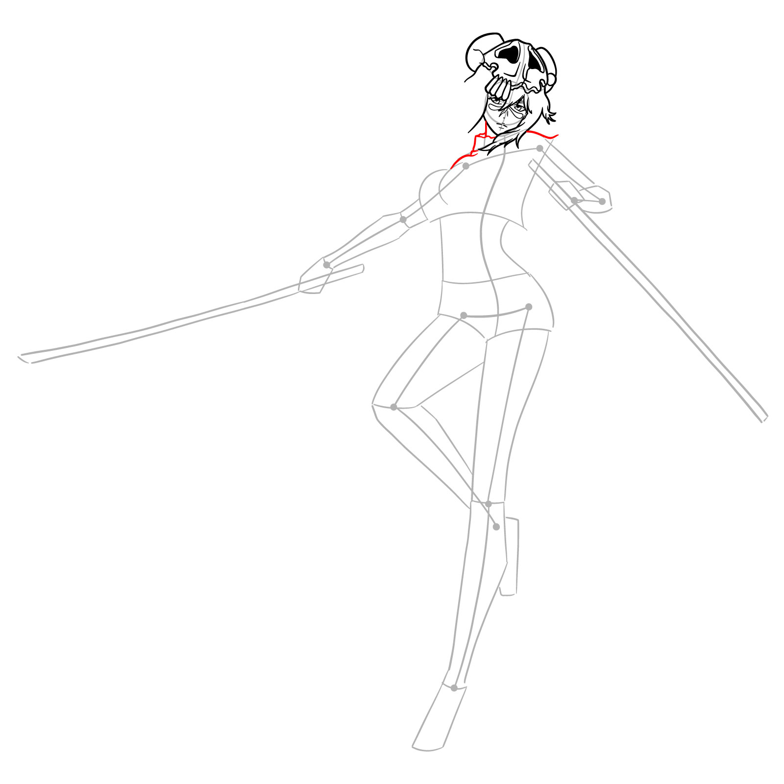 How to Draw Nelliel from Bleach - step 12