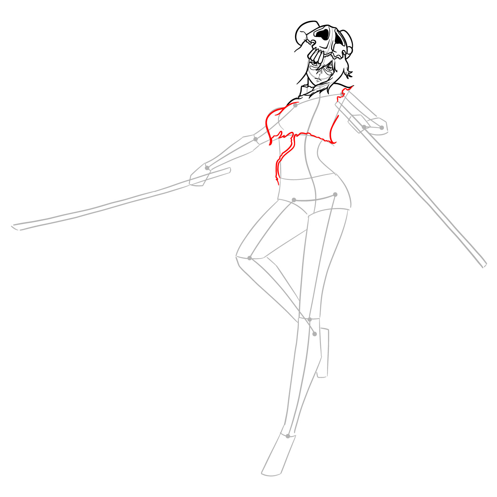 How to Draw Nelliel from Bleach - step 13