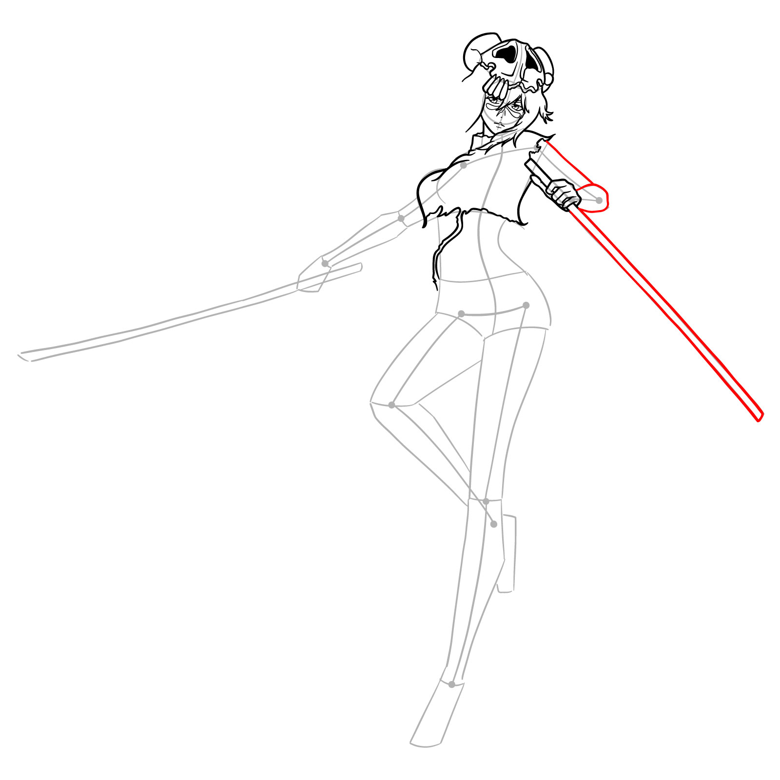 How to Draw Nelliel from Bleach - step 15