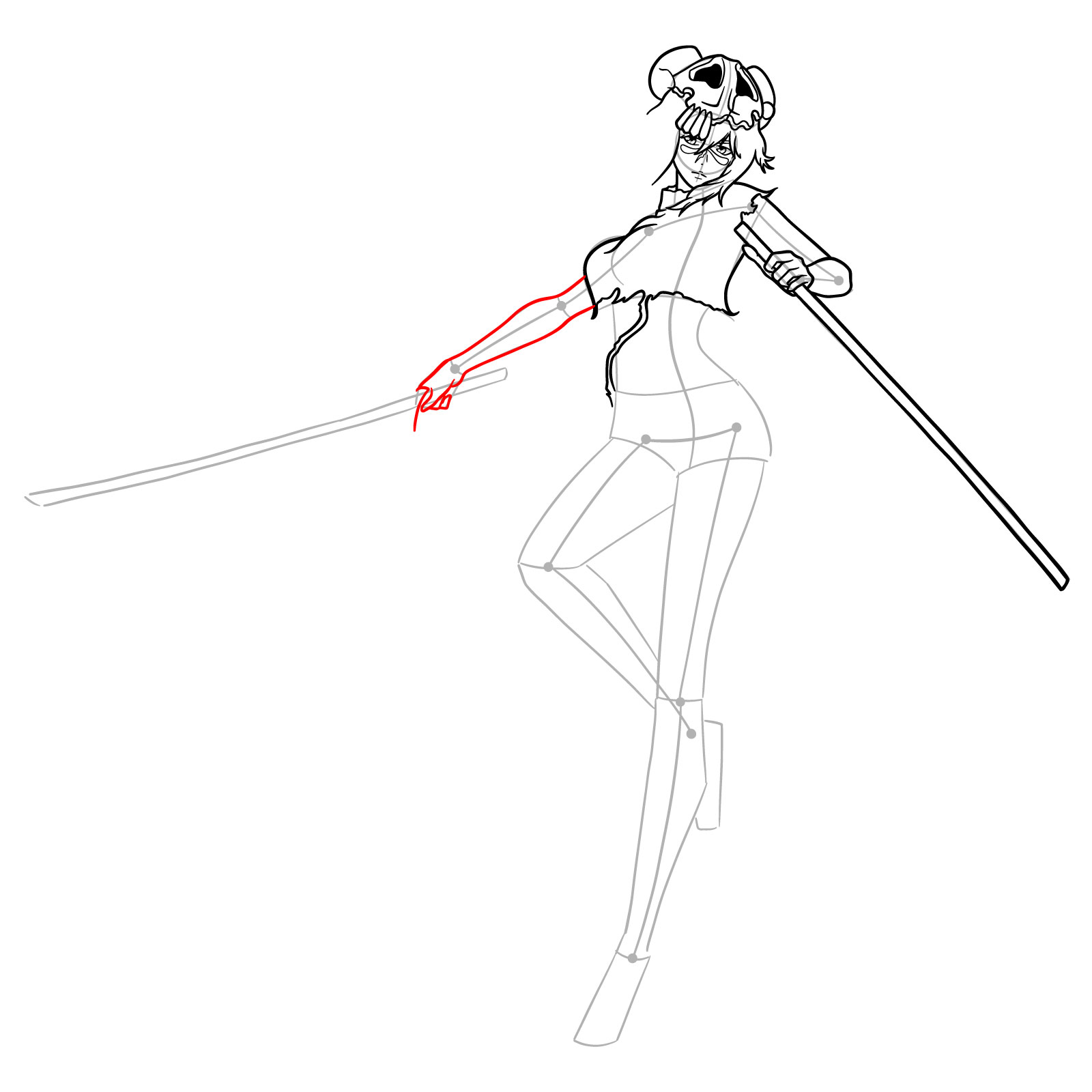 How to Draw Nelliel from Bleach - step 16