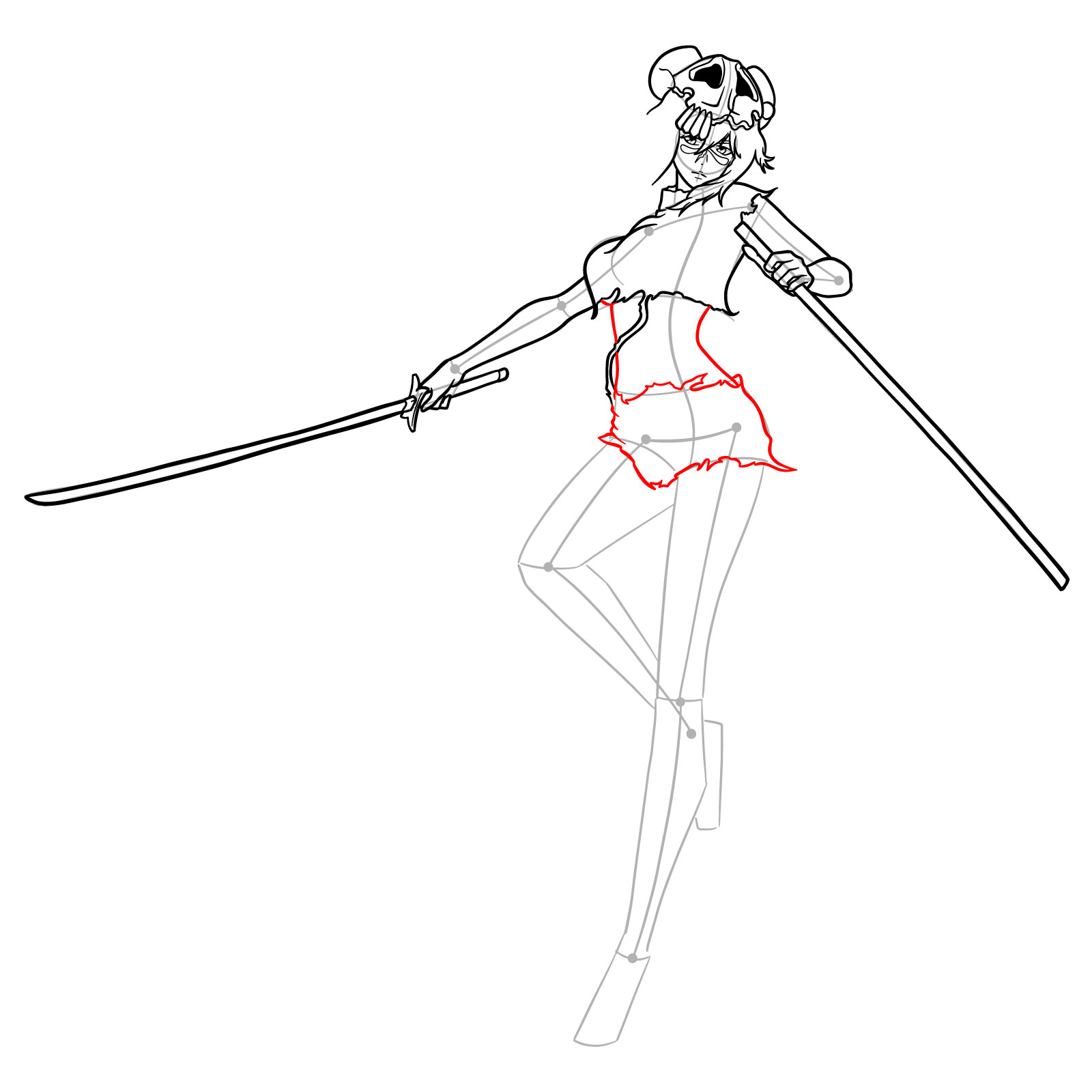 How to Draw Nelliel from Bleach - step 18