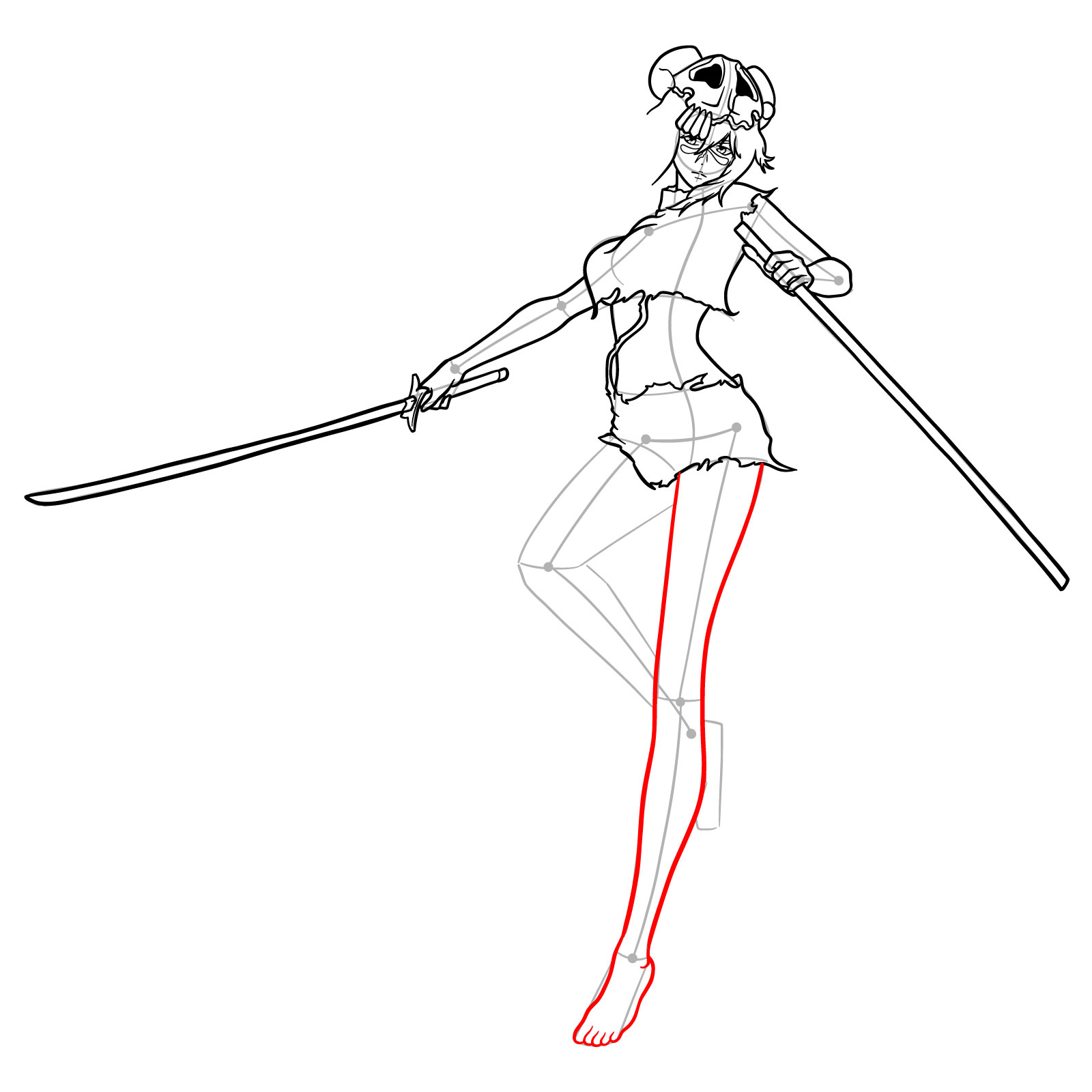 How to Draw Nelliel from Bleach - step 19