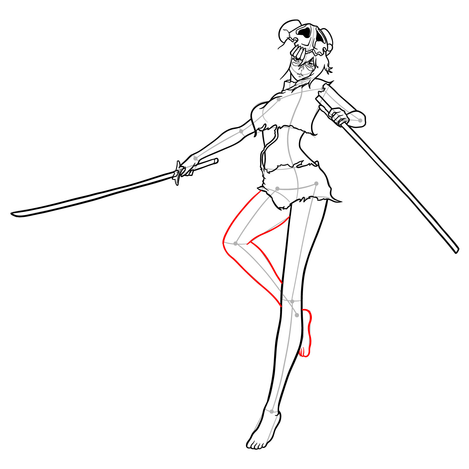 How to Draw Nelliel from Bleach - step 20