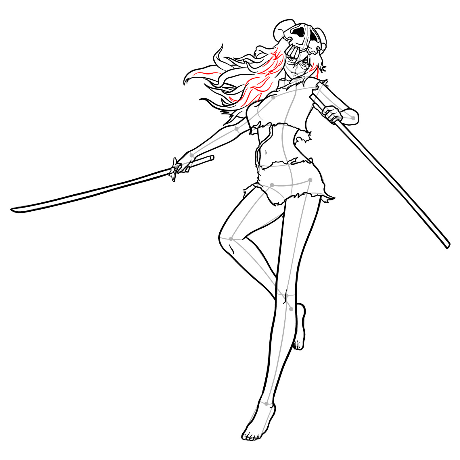 How to Draw Nelliel from Bleach - step 25
