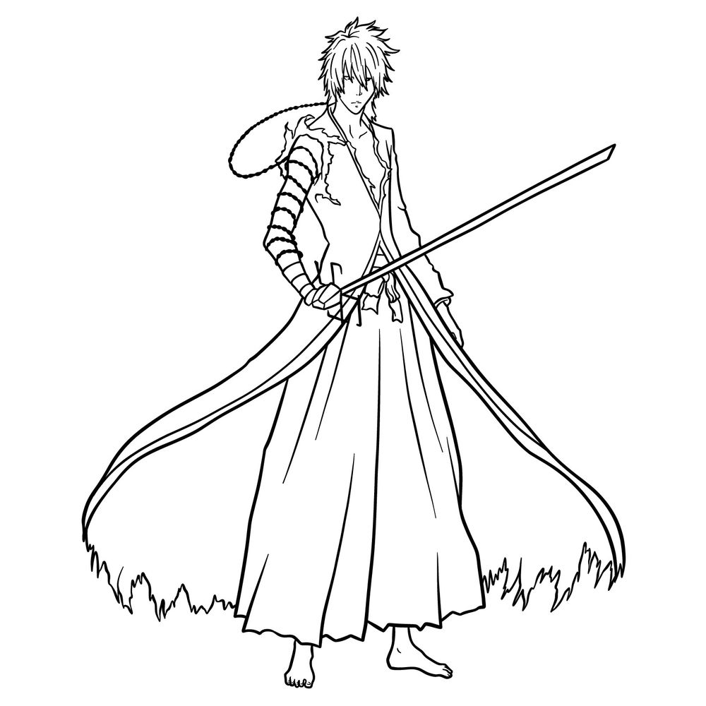 How to Draw Ichigo After Dangai Training: Bleach Anime Guide