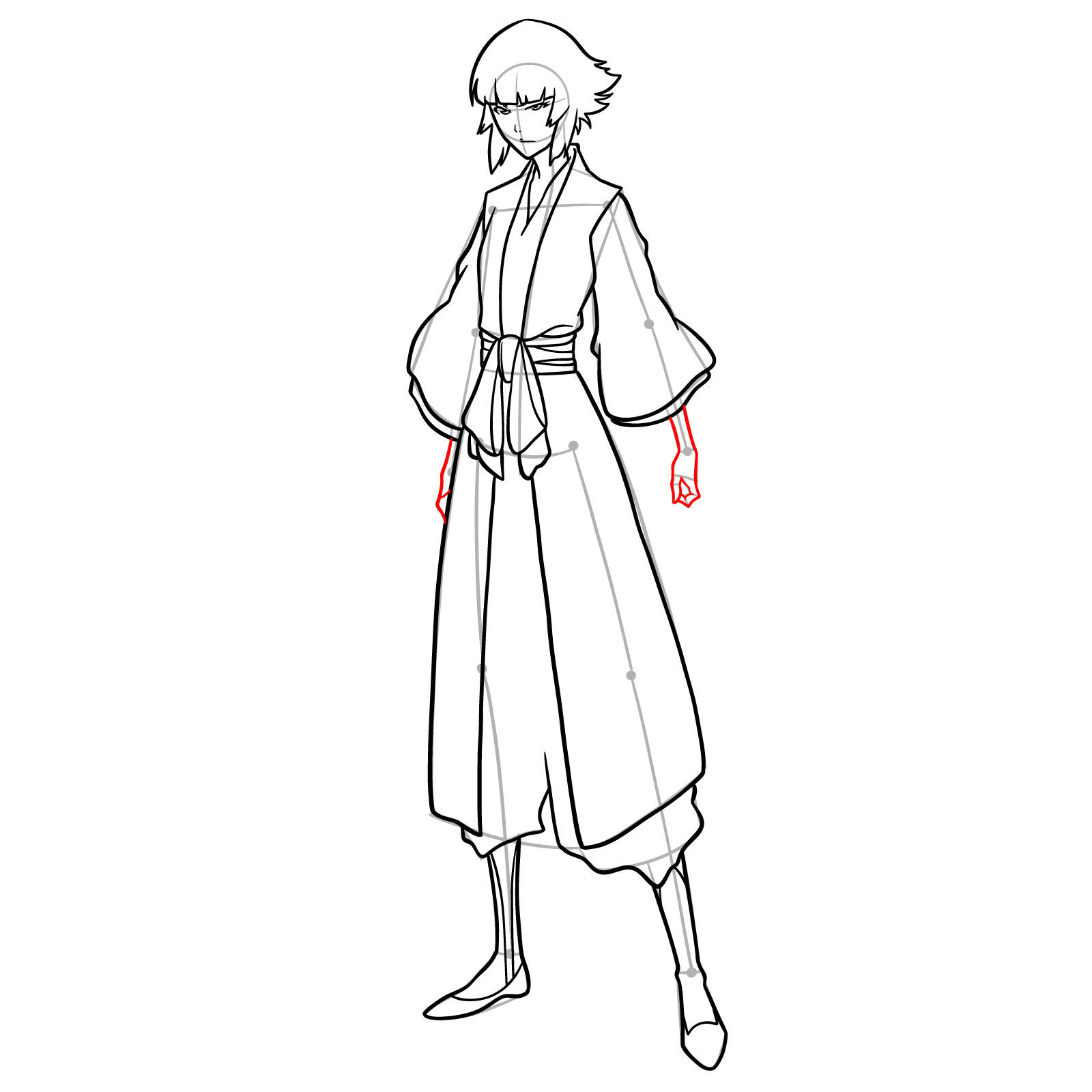 How to Draw Soi Fon During TYBW - step 17
