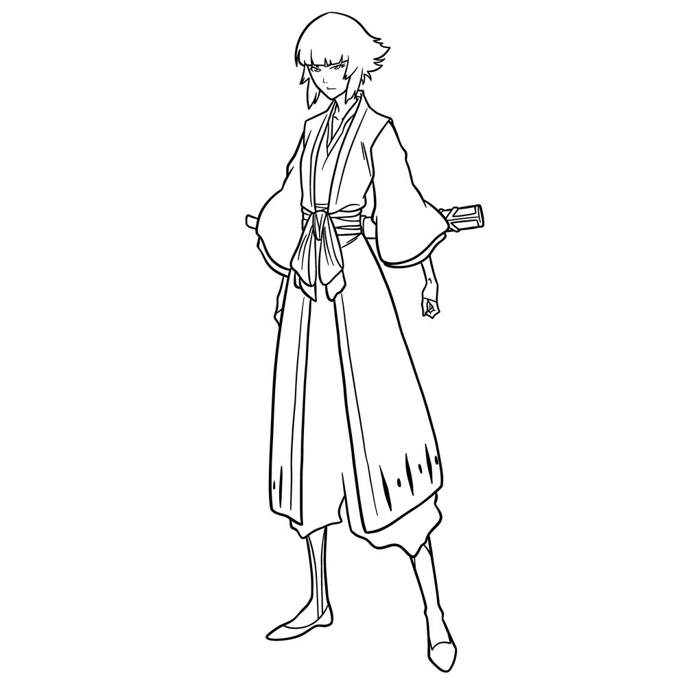 How to Draw Soi Fon from Bleach TYBW Arc – 21 Step Tutorial