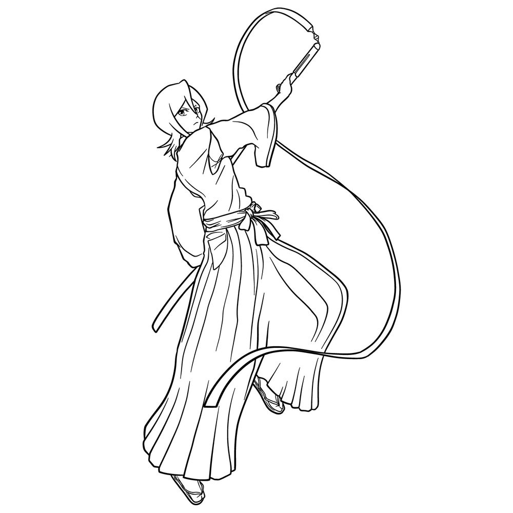 How to Draw Rukia Kuchiki with Her Sode no Shirayuki Zanpakuto