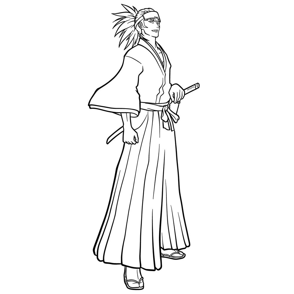 How to Draw Renji Abarai: Sixth Division Lieutenant from Bleach