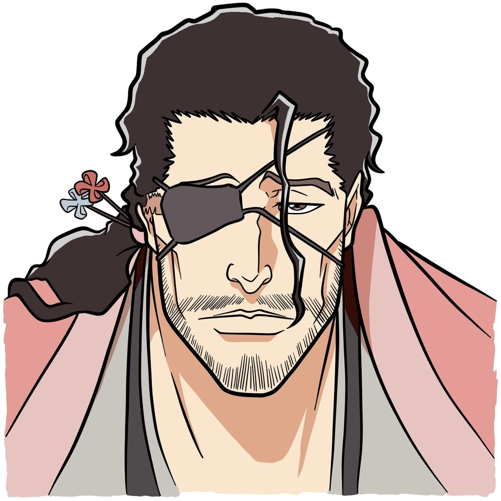 How to Draw Captain Kyōraku’s Face and Eyepatch Step by Step