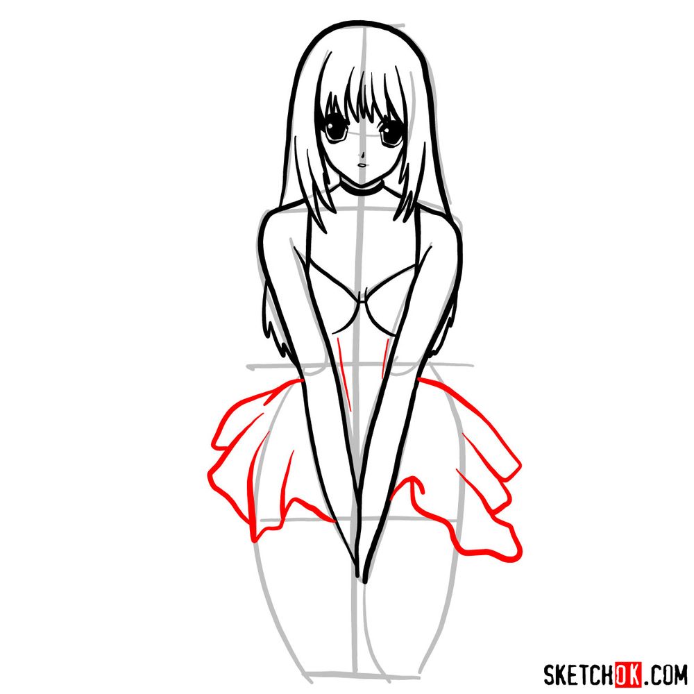 How to draw Misa Amane | Death Note - step 08