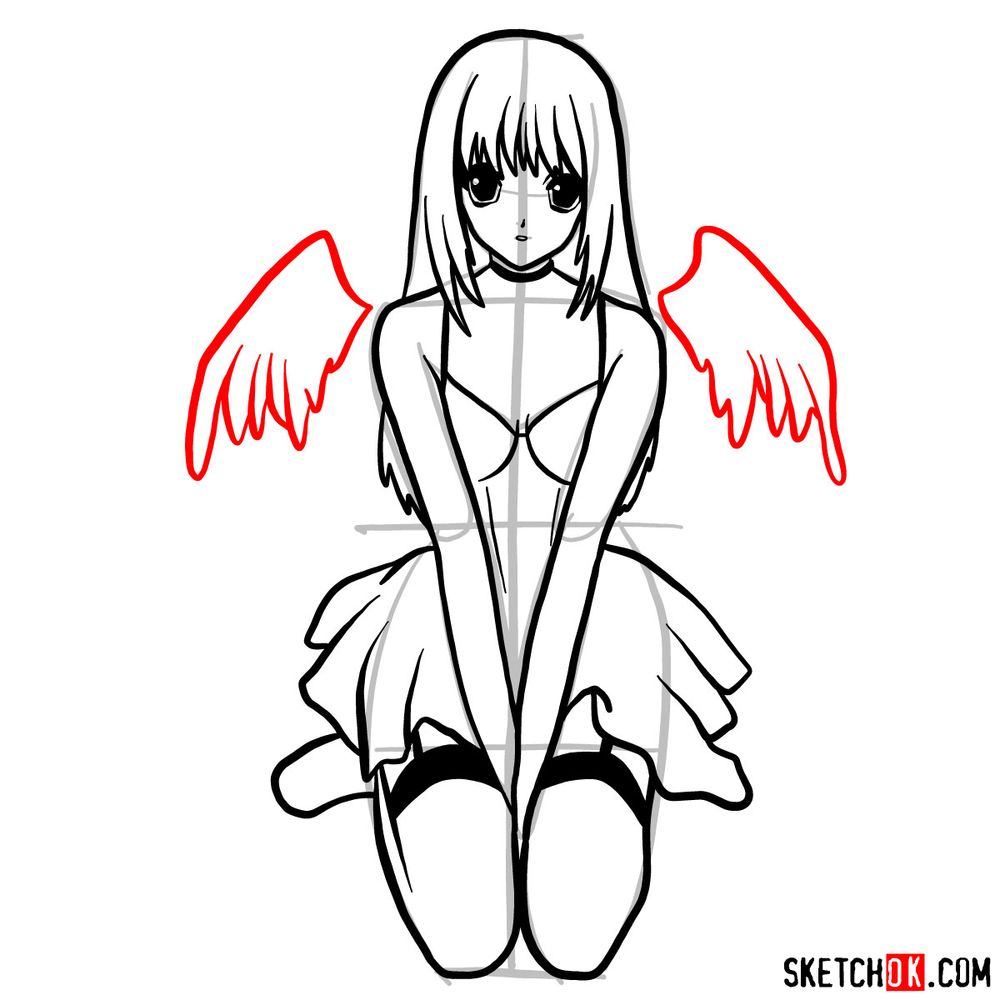 How To Draw Misa Amane As An Angel Death Note Step By Step