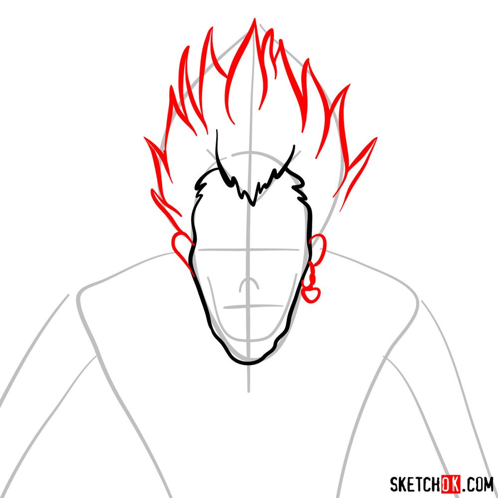 How to draw Ryuk | Death Note - step 04