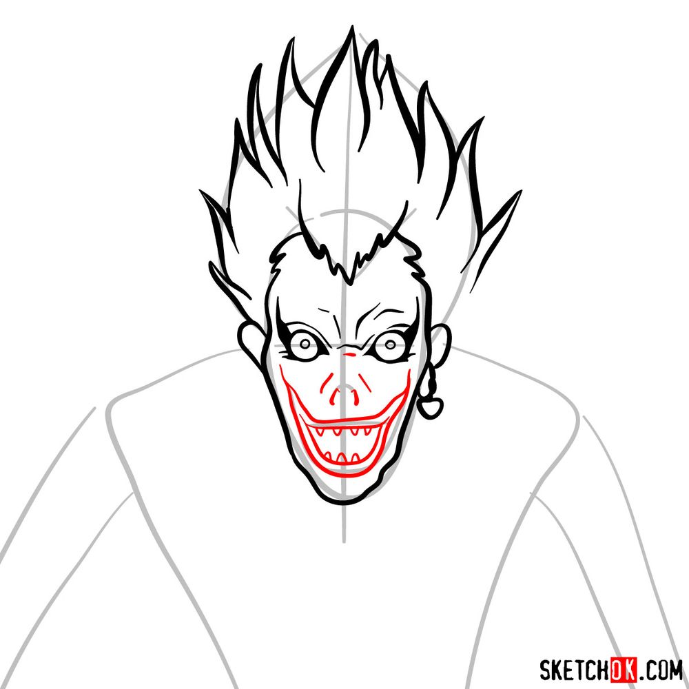 How to draw Ryuk | Death Note - step 06