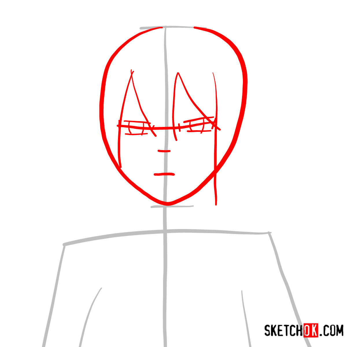 How to draw Ultear Milkovich's face | Fairy Tail - step 02