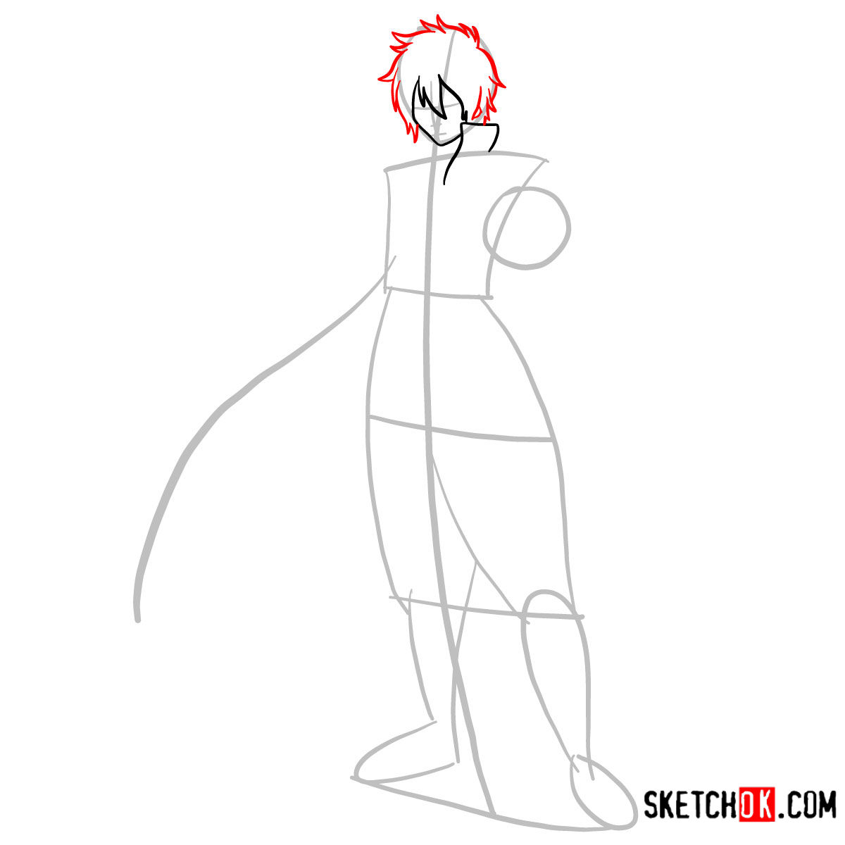 How to draw Jellal Fernandes full growth | Fairy Tail - step 04