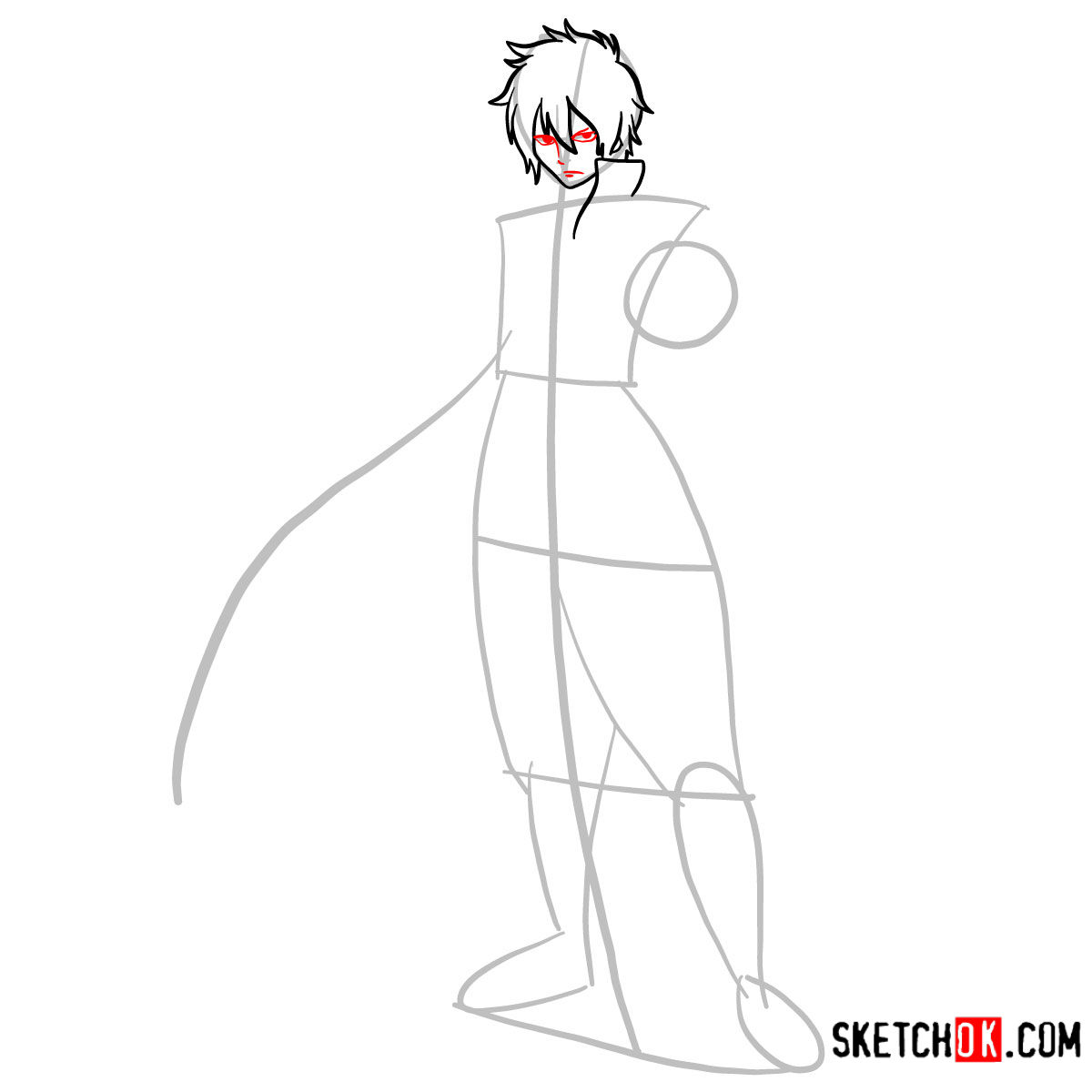 How to draw Jellal Fernandes full growth | Fairy Tail - step 05