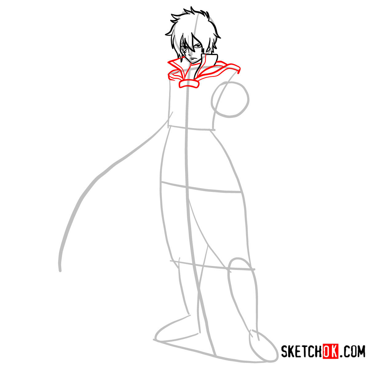 How to draw Jellal Fernandes full growth | Fairy Tail - step 07