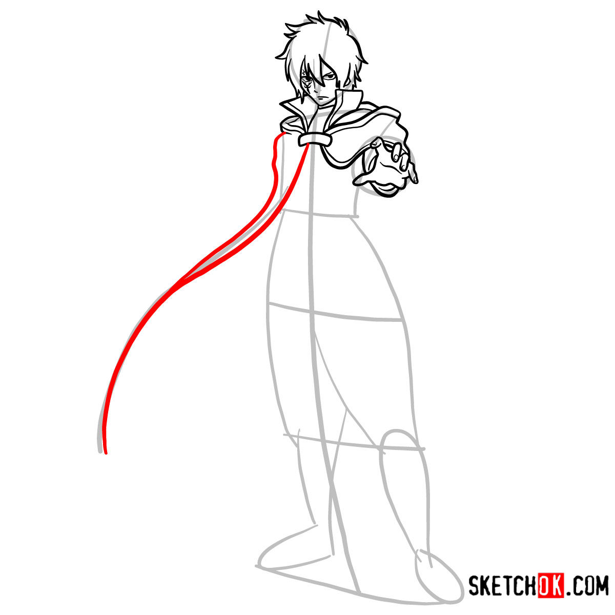 How to draw Jellal Fernandes full growth | Fairy Tail - step 10