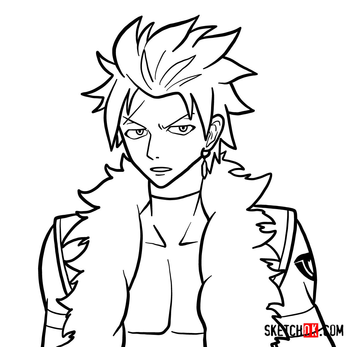 How to draw Sting Eucliffe's face | Fairy Tail