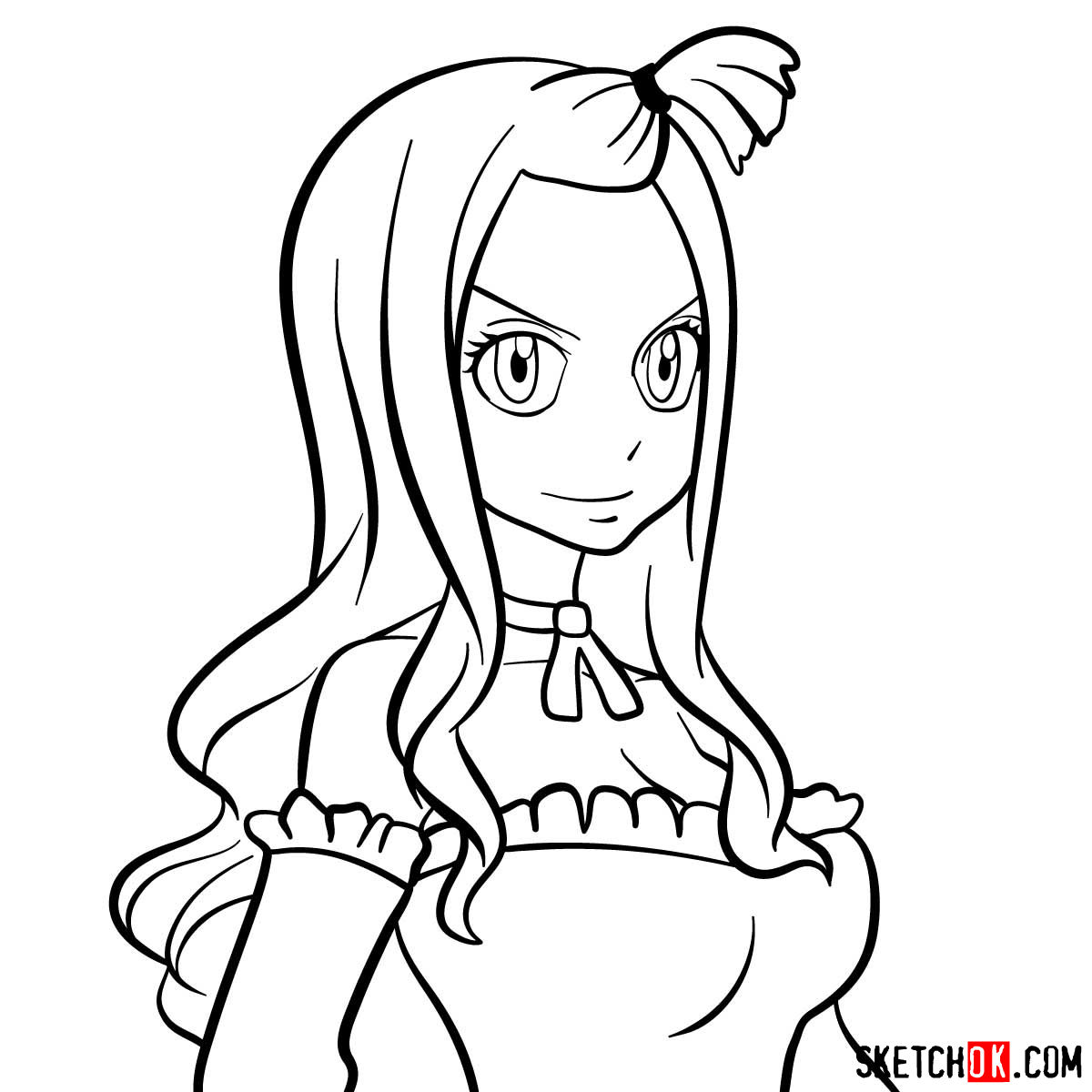 How To Draw Mirajane S Portrait Fairy Tail Sketchok