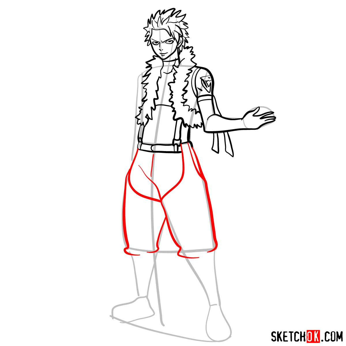 How to draw Sting Eucliffe full growth (fairy tail) - step 10