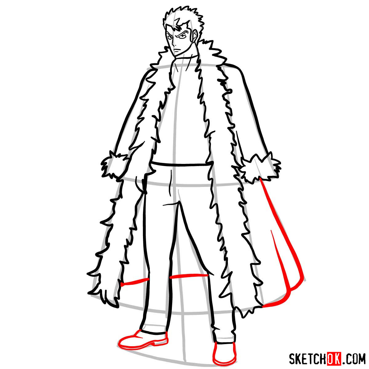 How to draw Laxus Dreyar (fairy tail) - step 10