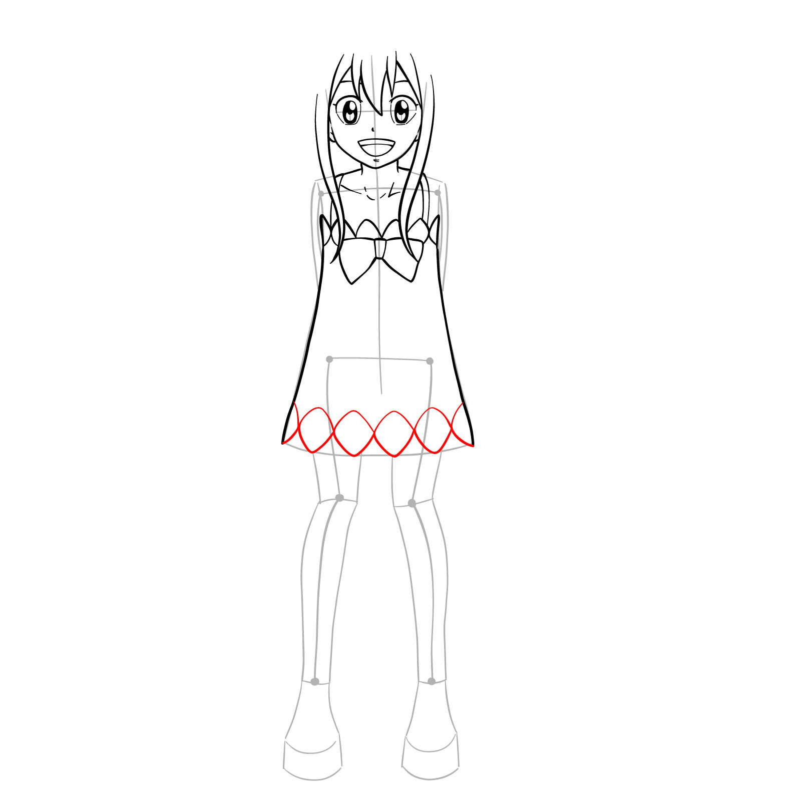 How to draw Wendy Marvell from Fairy Tail - step 13