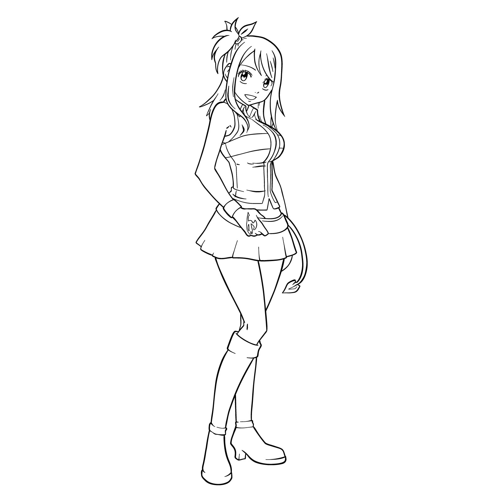 How to draw Lucy Heartfilia from Fairy Tail - final step