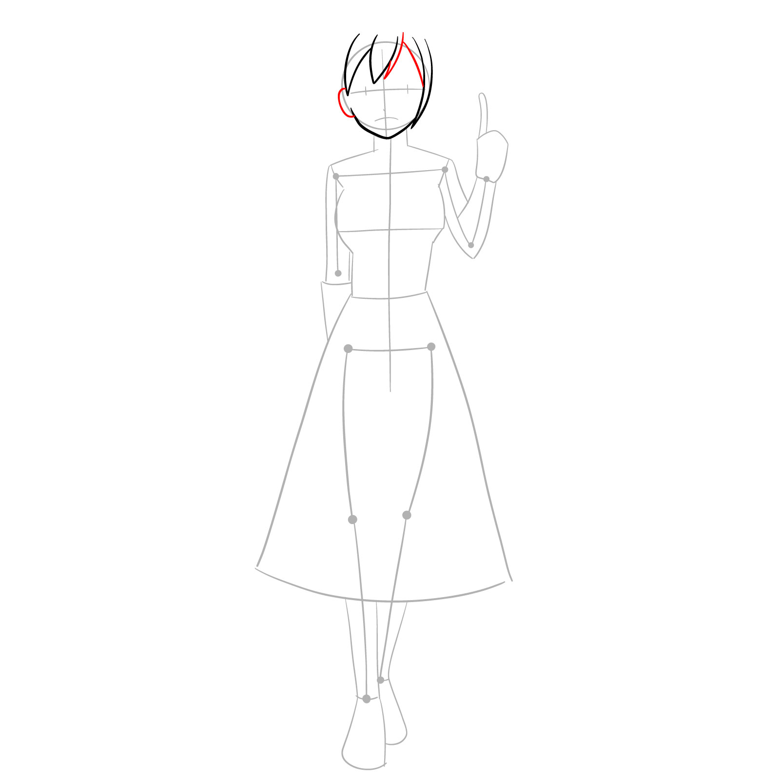 How to draw Lisanna Strauss from Fairy Tail - step 06