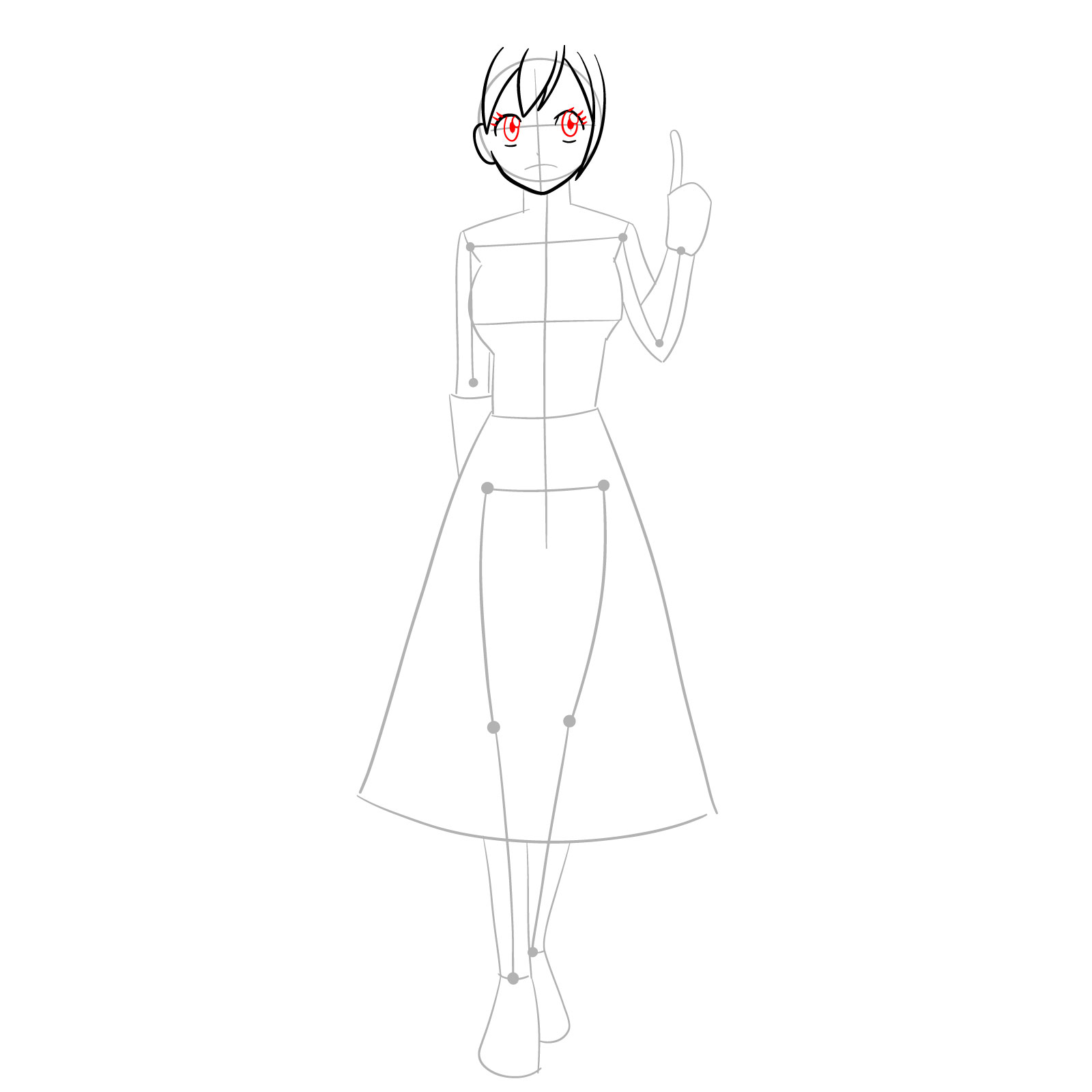 How to draw Lisanna Strauss from Fairy Tail - step 08