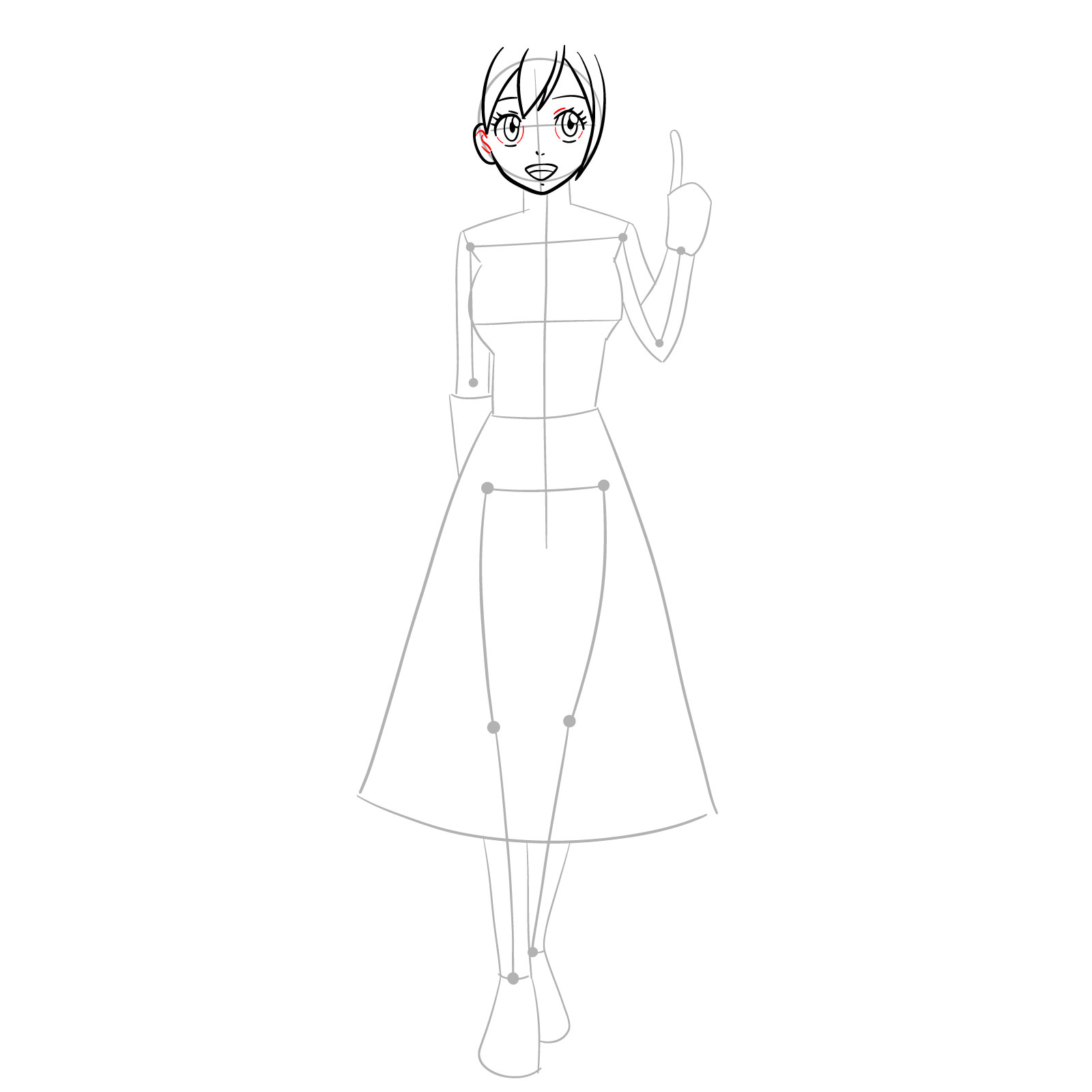 How to draw Lisanna Strauss from Fairy Tail - step 10