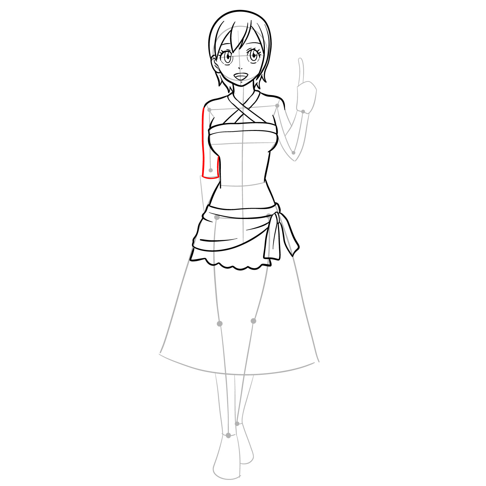 How to draw Lisanna Strauss from Fairy Tail - step 21