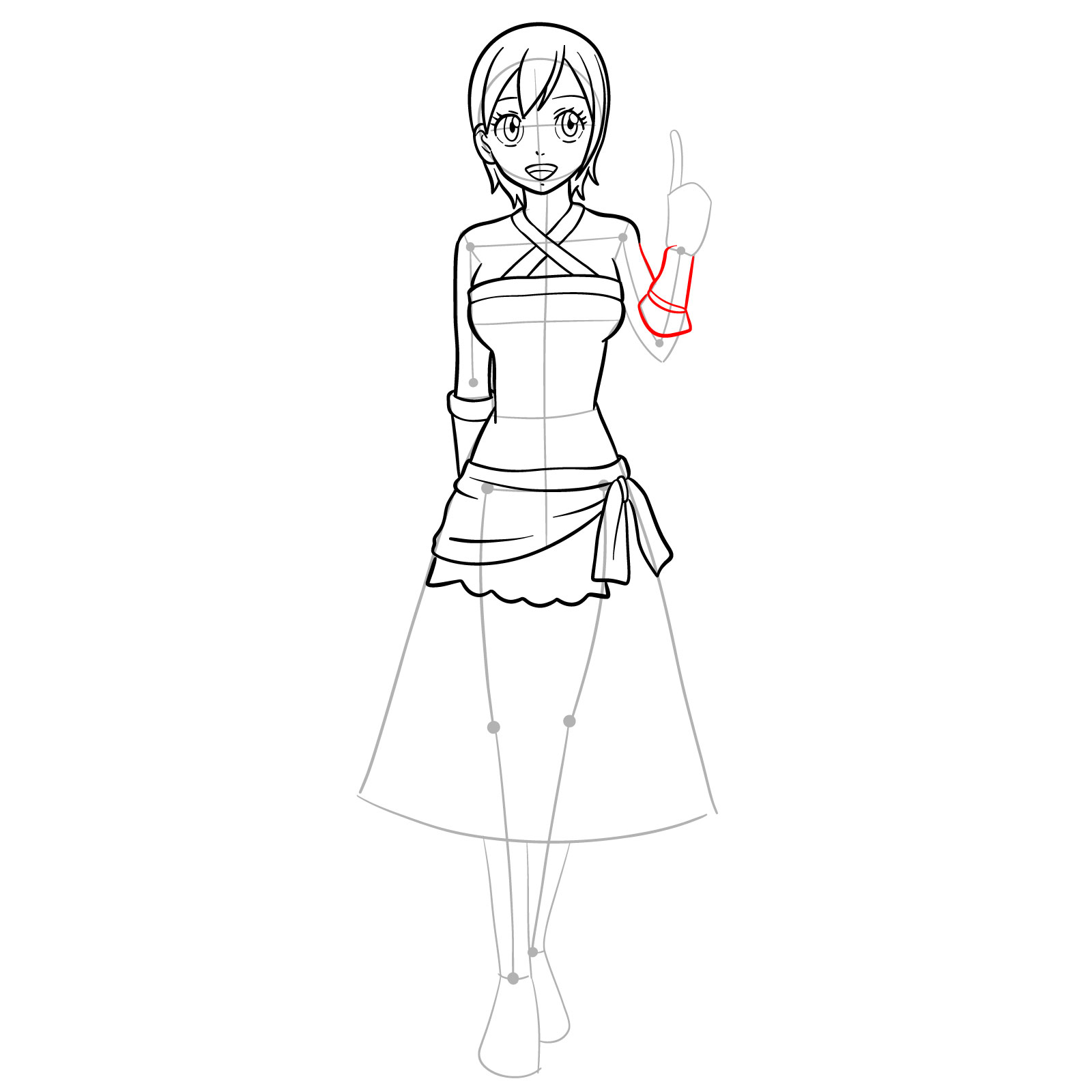 How to draw Lisanna Strauss from Fairy Tail - step 23