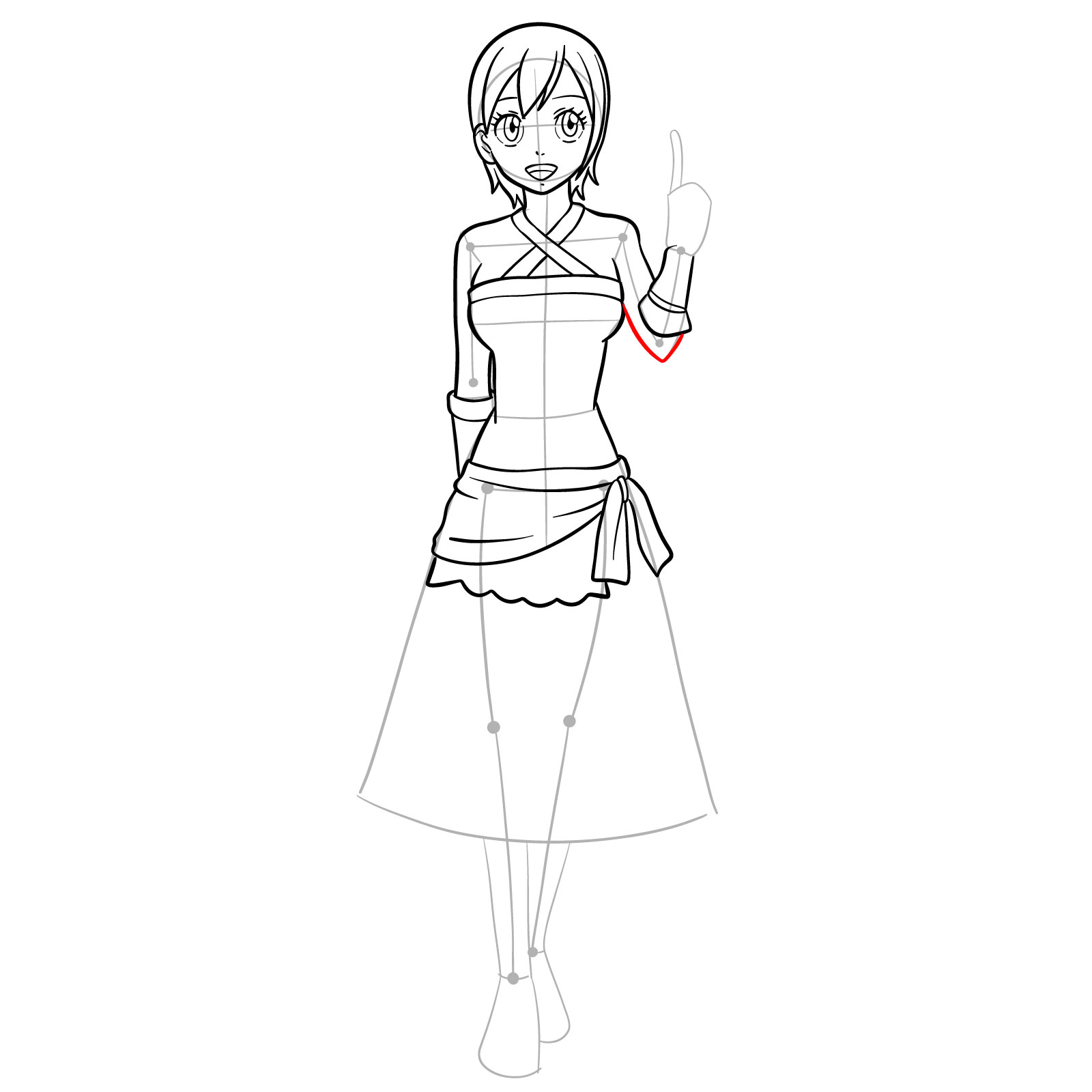 How to draw Lisanna Strauss from Fairy Tail - step 24