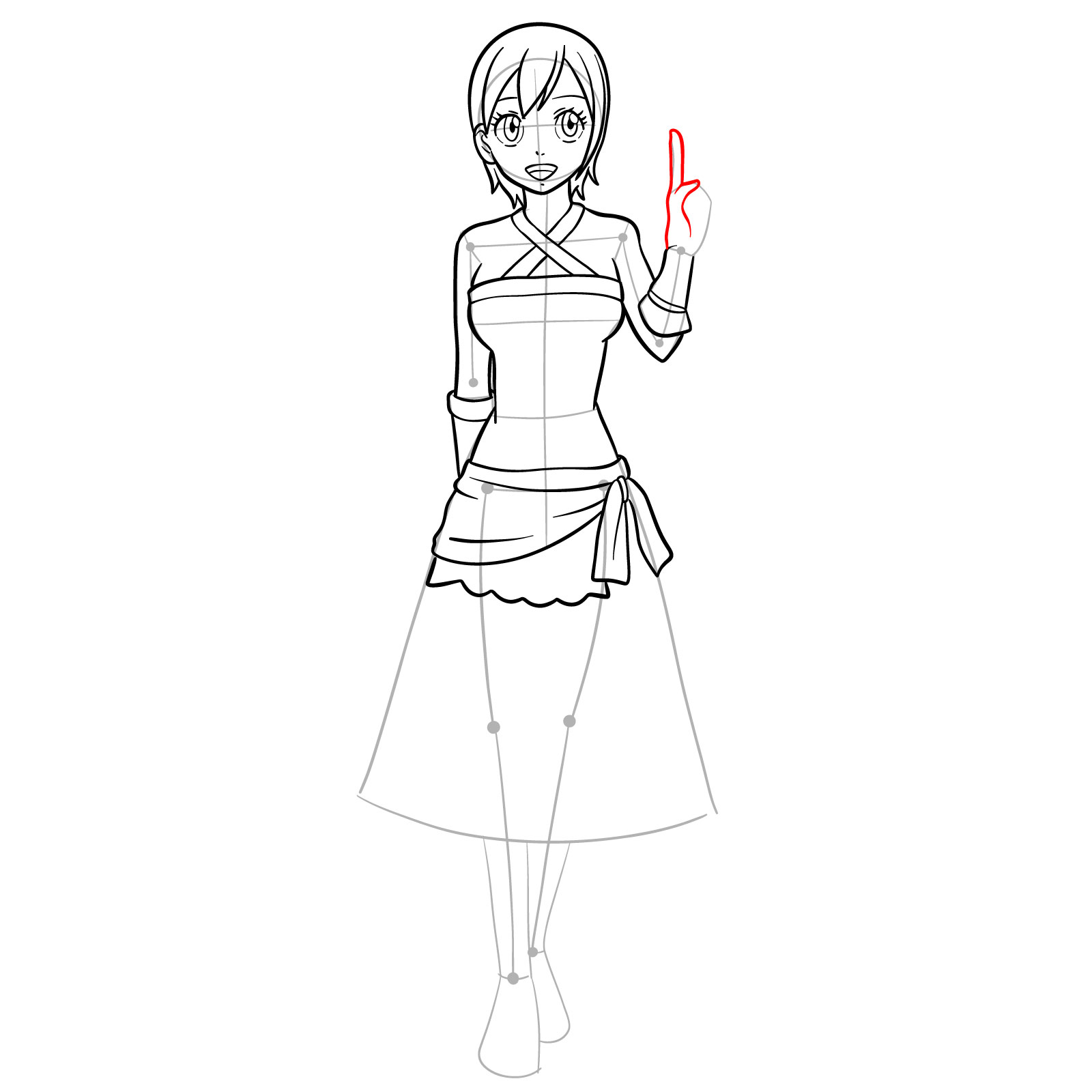 How to draw Lisanna Strauss from Fairy Tail - step 25