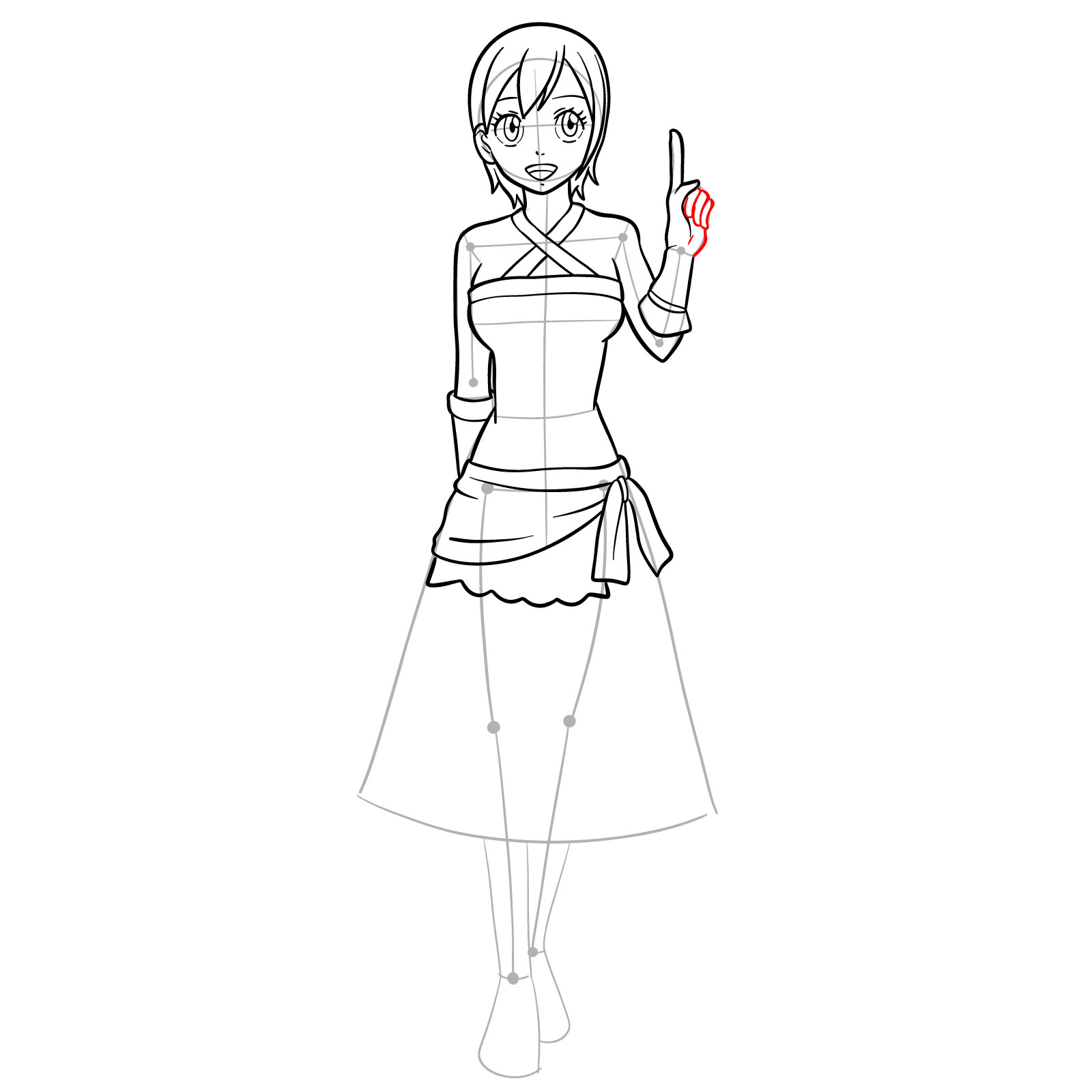 How to draw Lisanna Strauss from Fairy Tail - step 26
