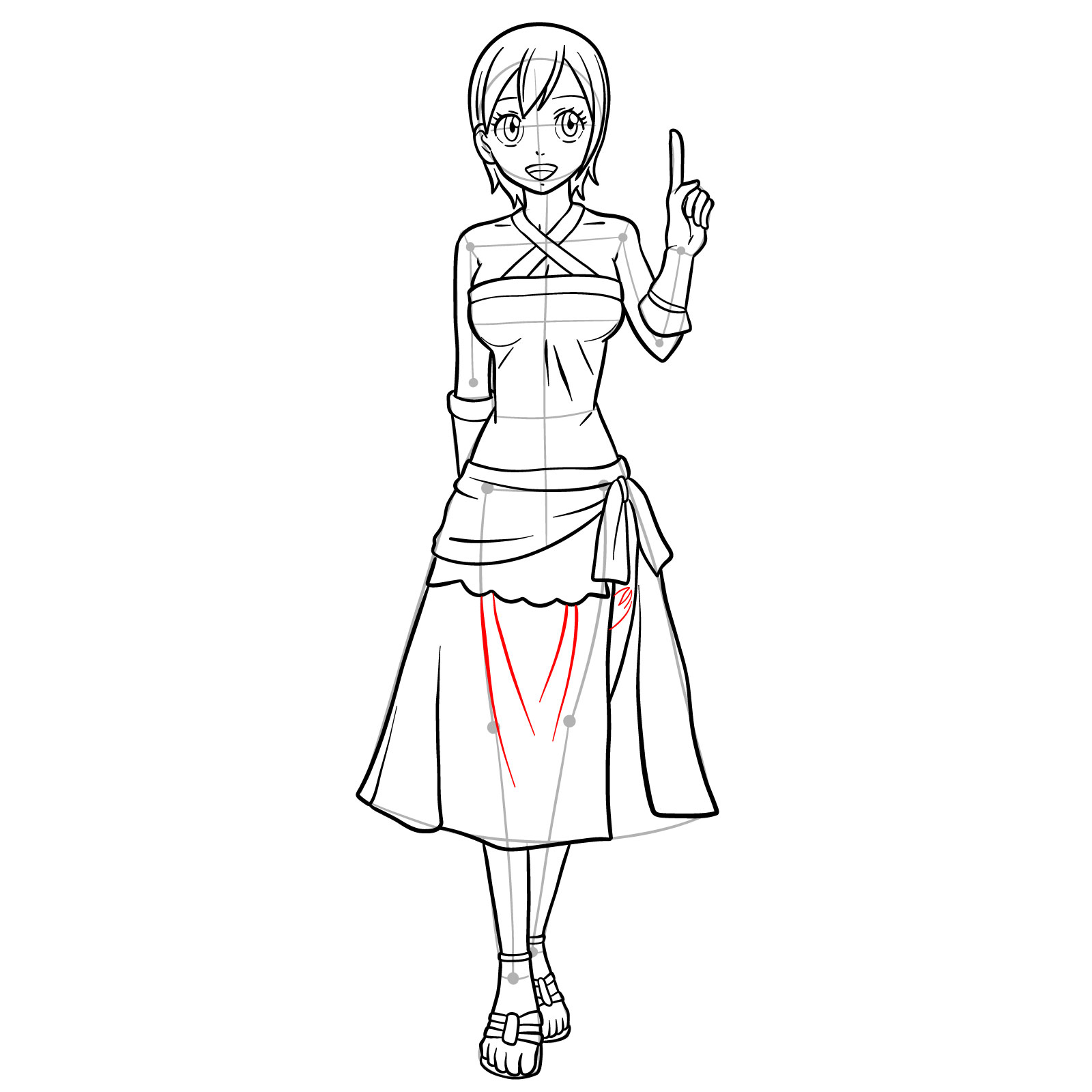 How to draw Lisanna Strauss from Fairy Tail - step 36