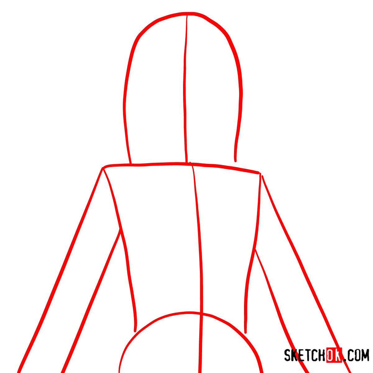 How to draw Mikasa Ackermann's face | Attack on Titan - step 01